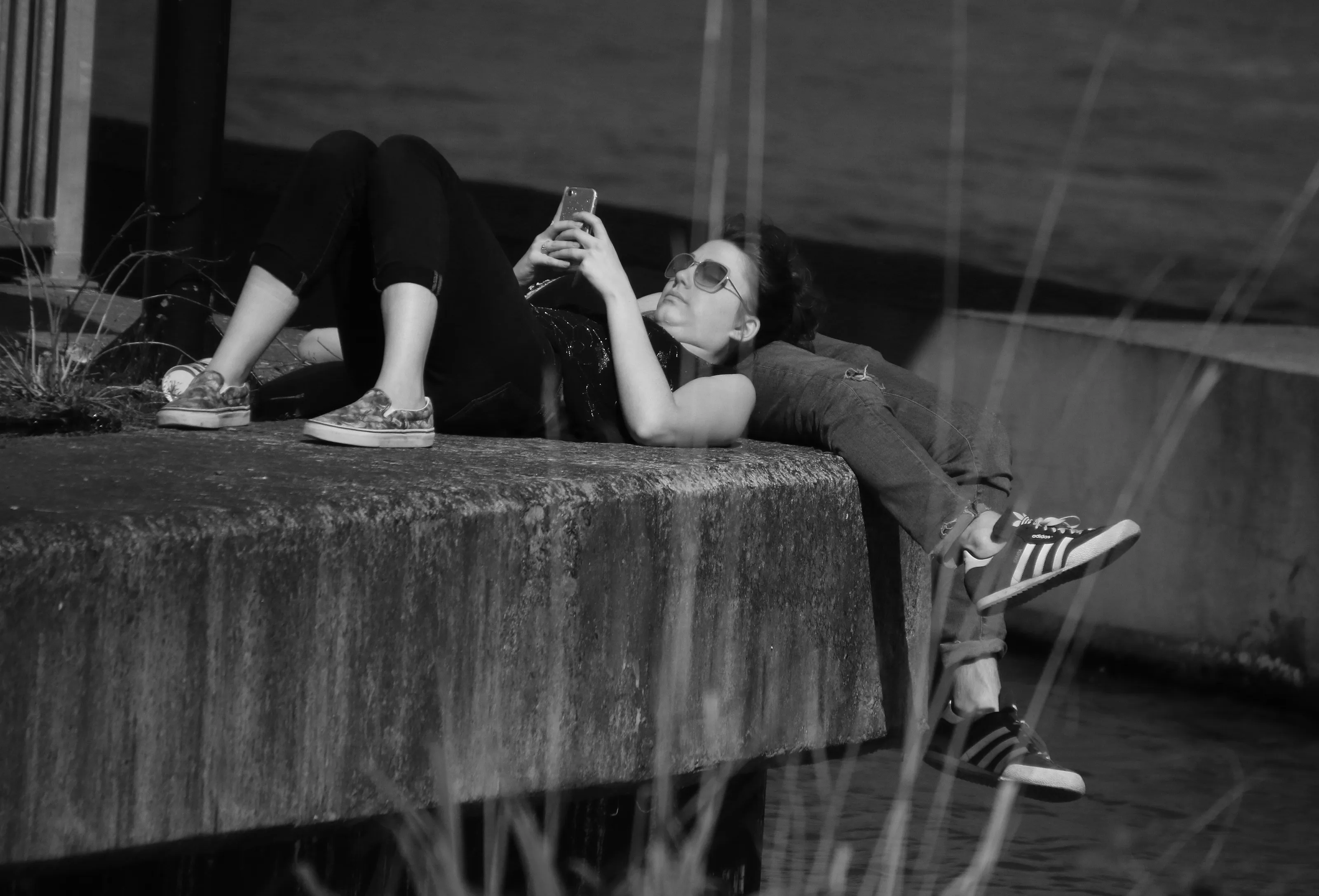 Couple by Gloucester Sharpness Canal