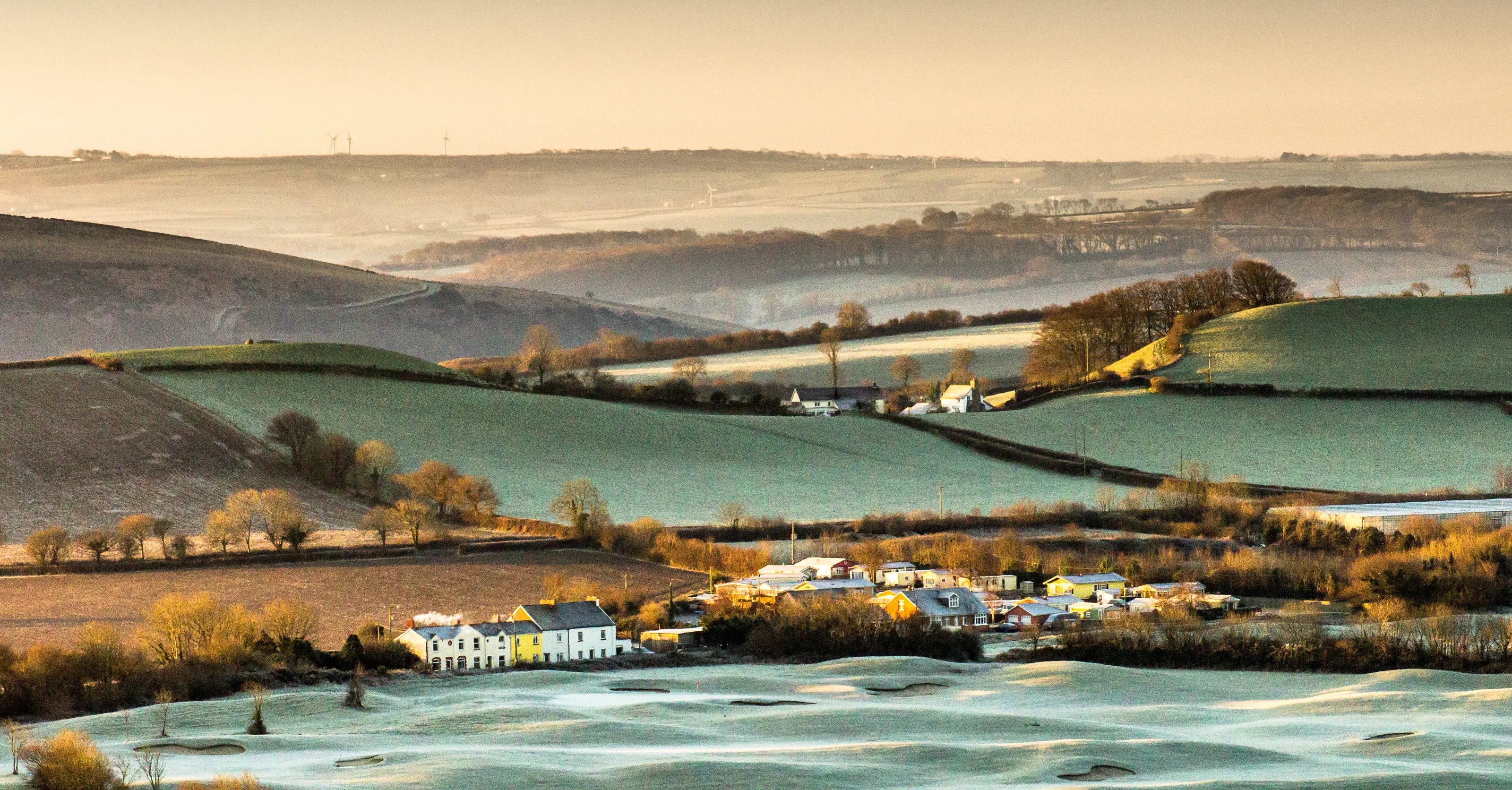 Early frosty sun.