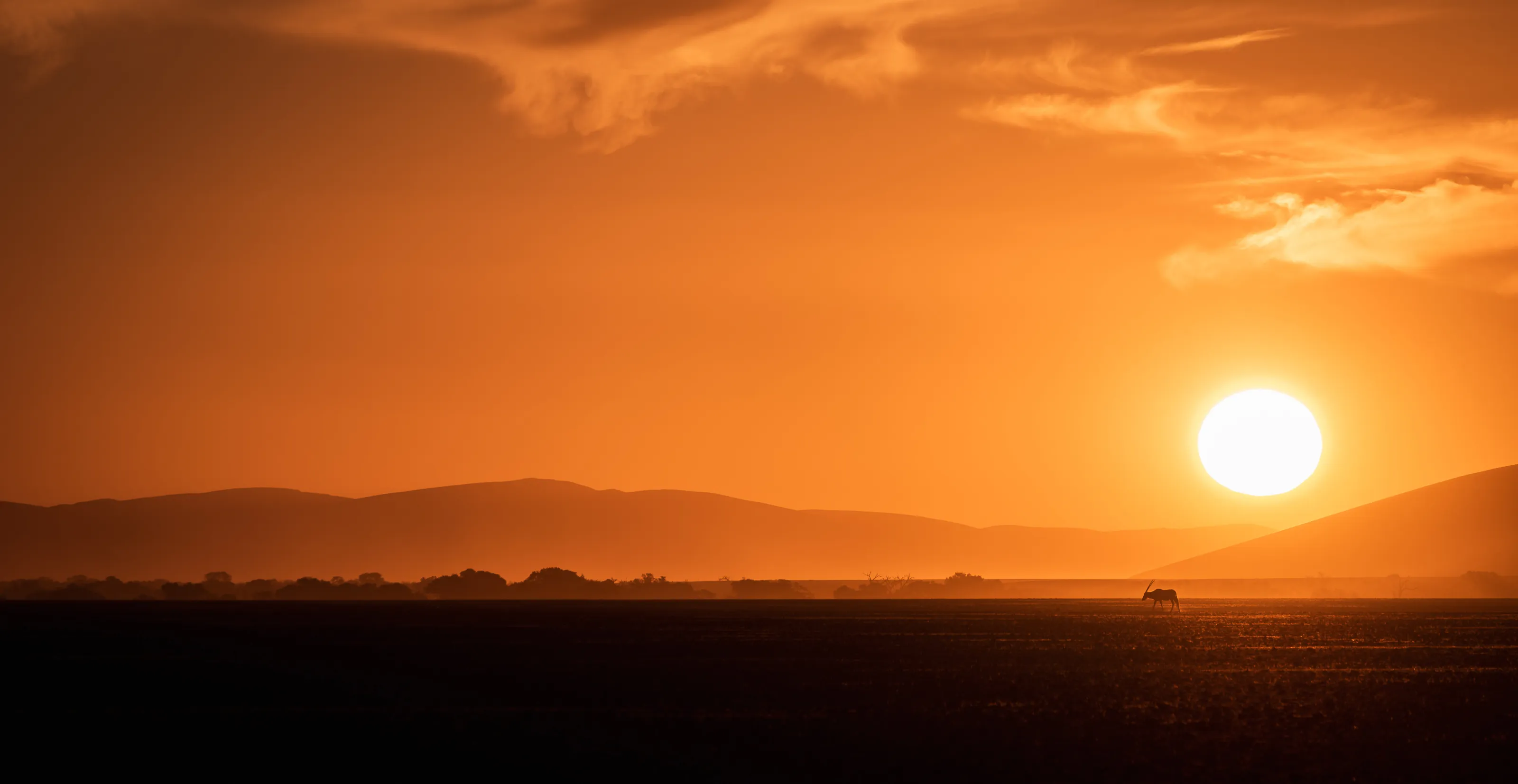 Sunset over Dunes of Sesriem