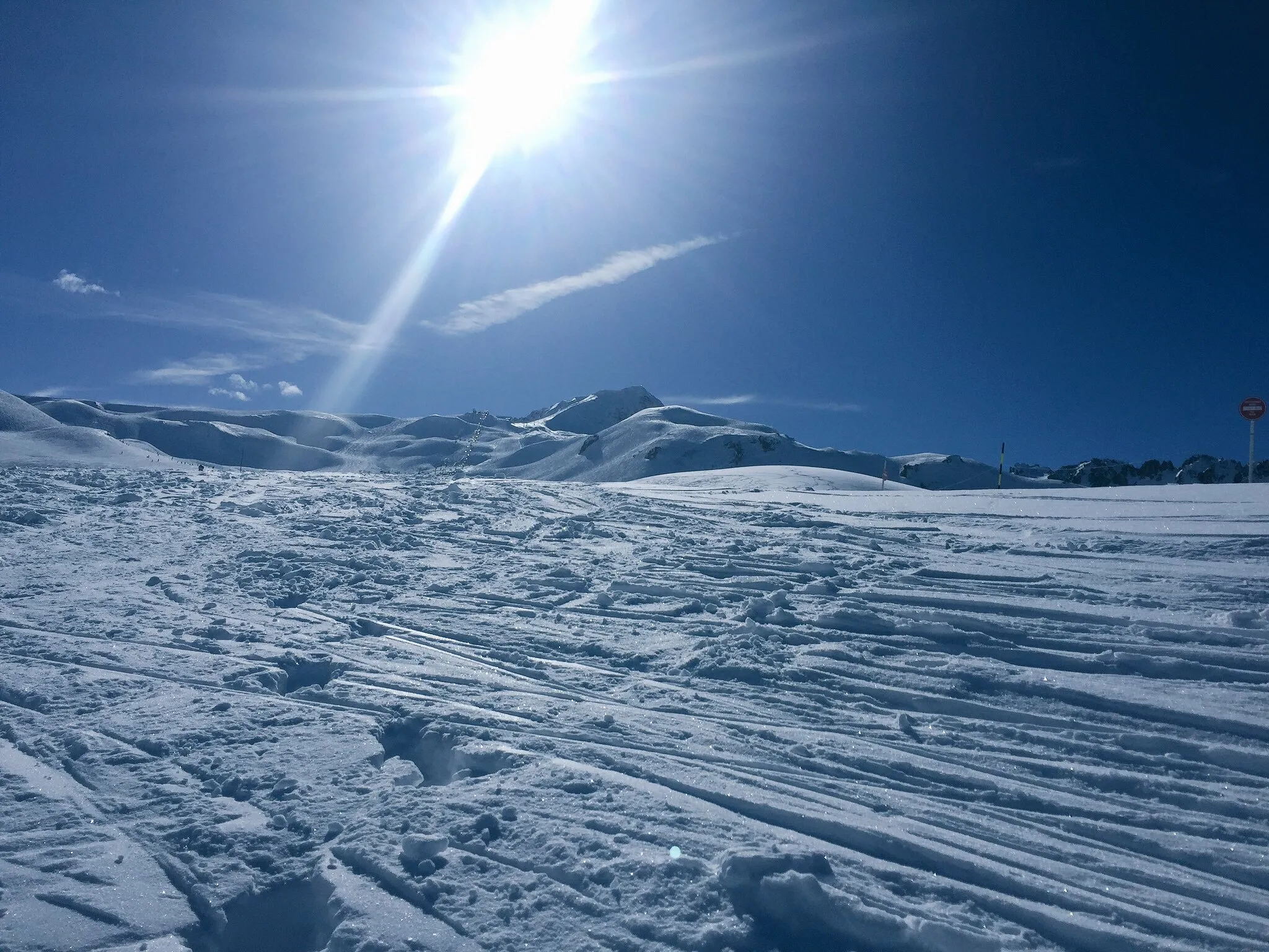 Sunlight on snow