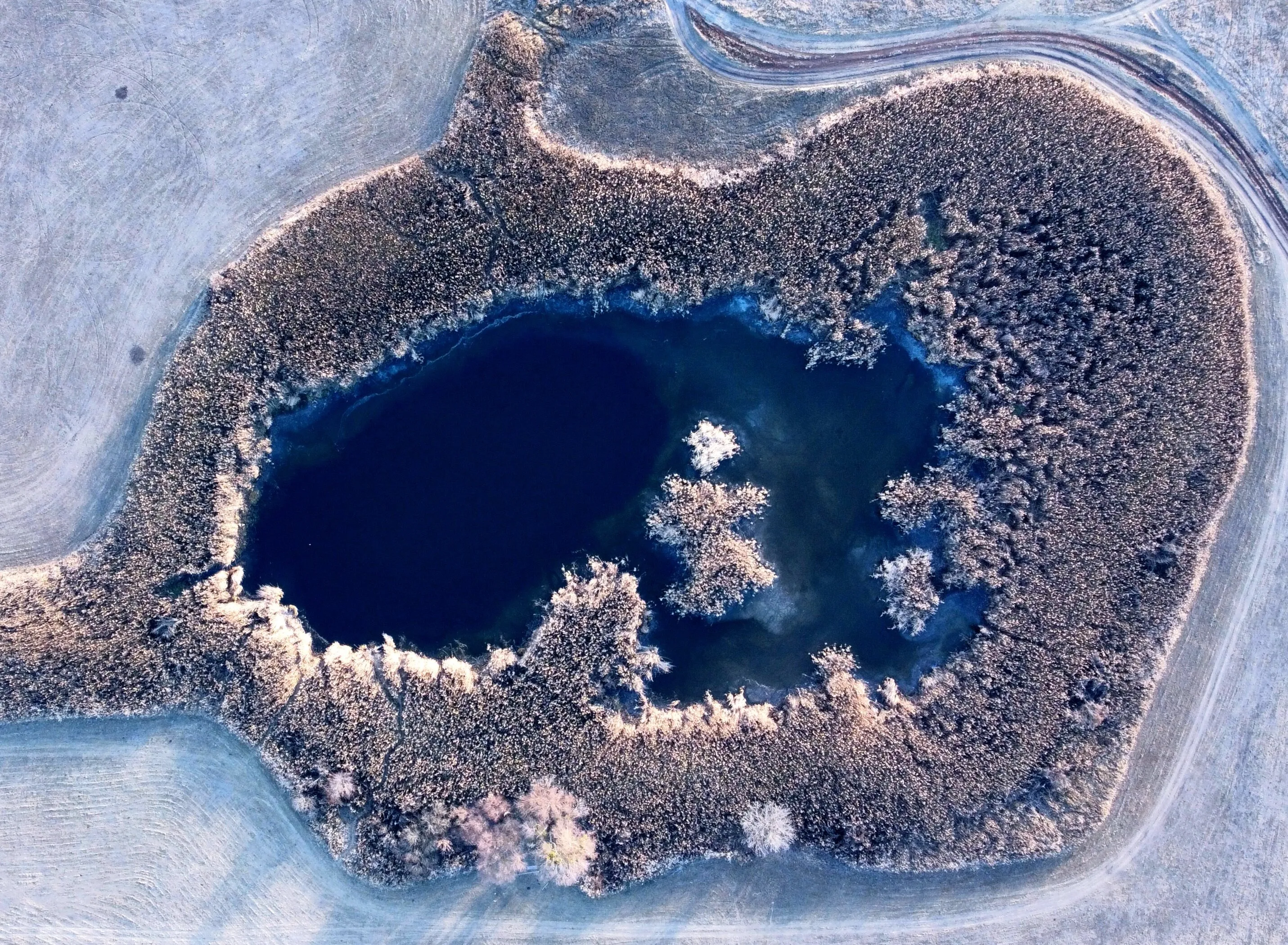 Guitar-shaped Lake in Ukraine