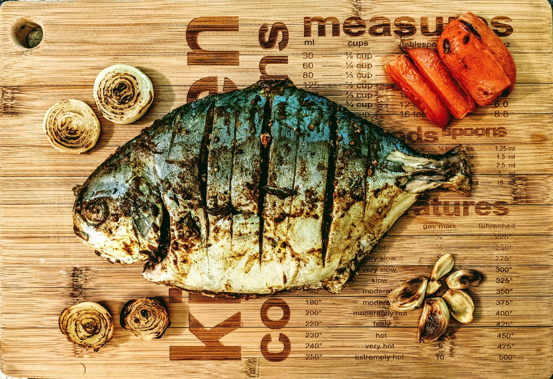 Fish on a chopping board !