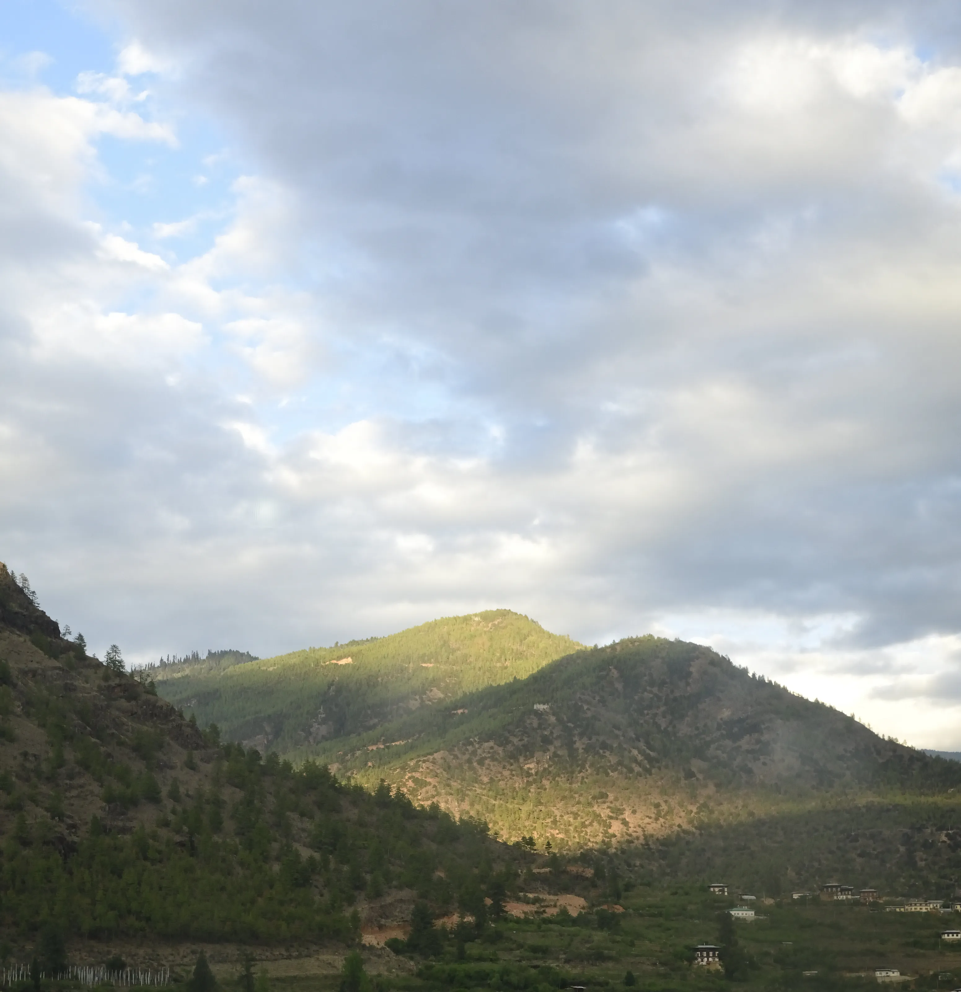 Shadow play - hills of Bhutan