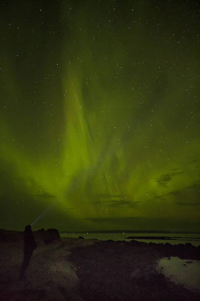 Selfie under aurora