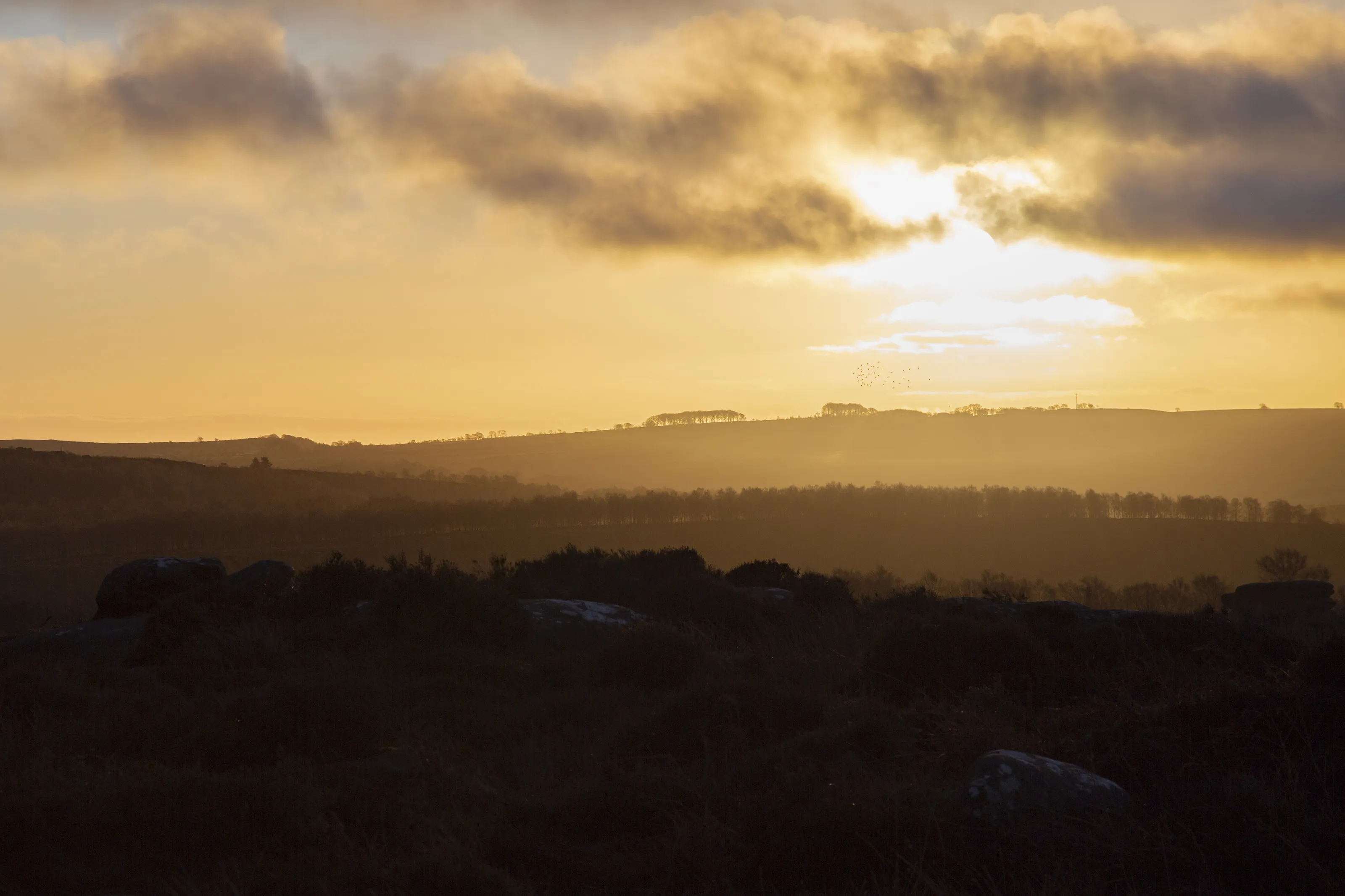 Golden light in the Peak District