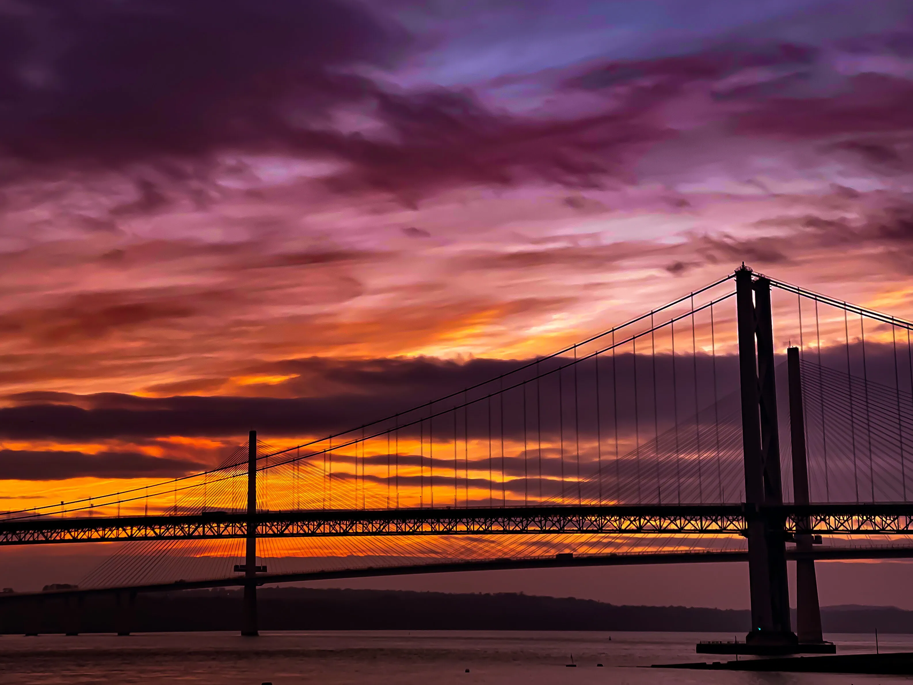 Sunsets over the Forth Bridges