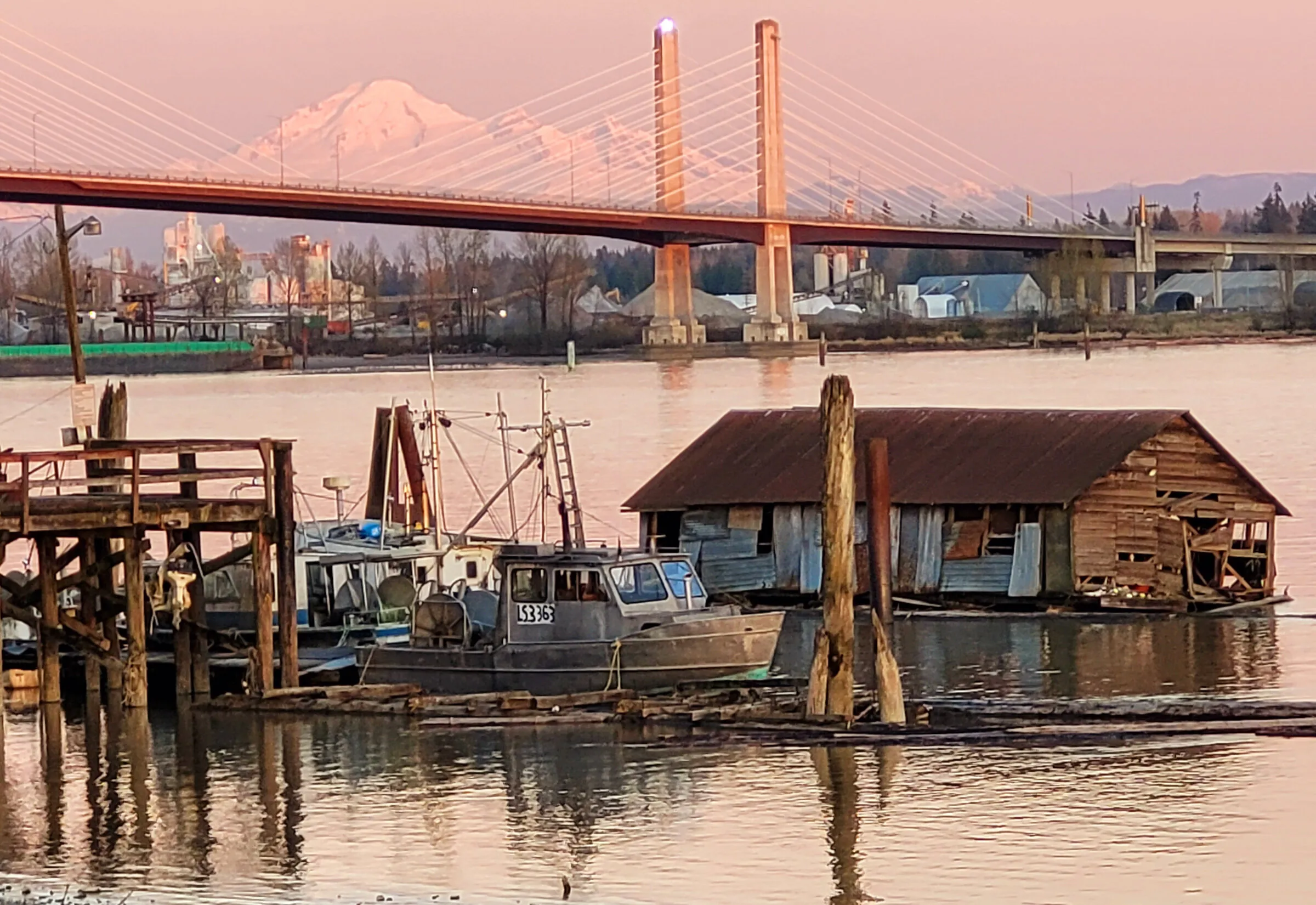 Pitt River, Pitt Meadows at Sunset