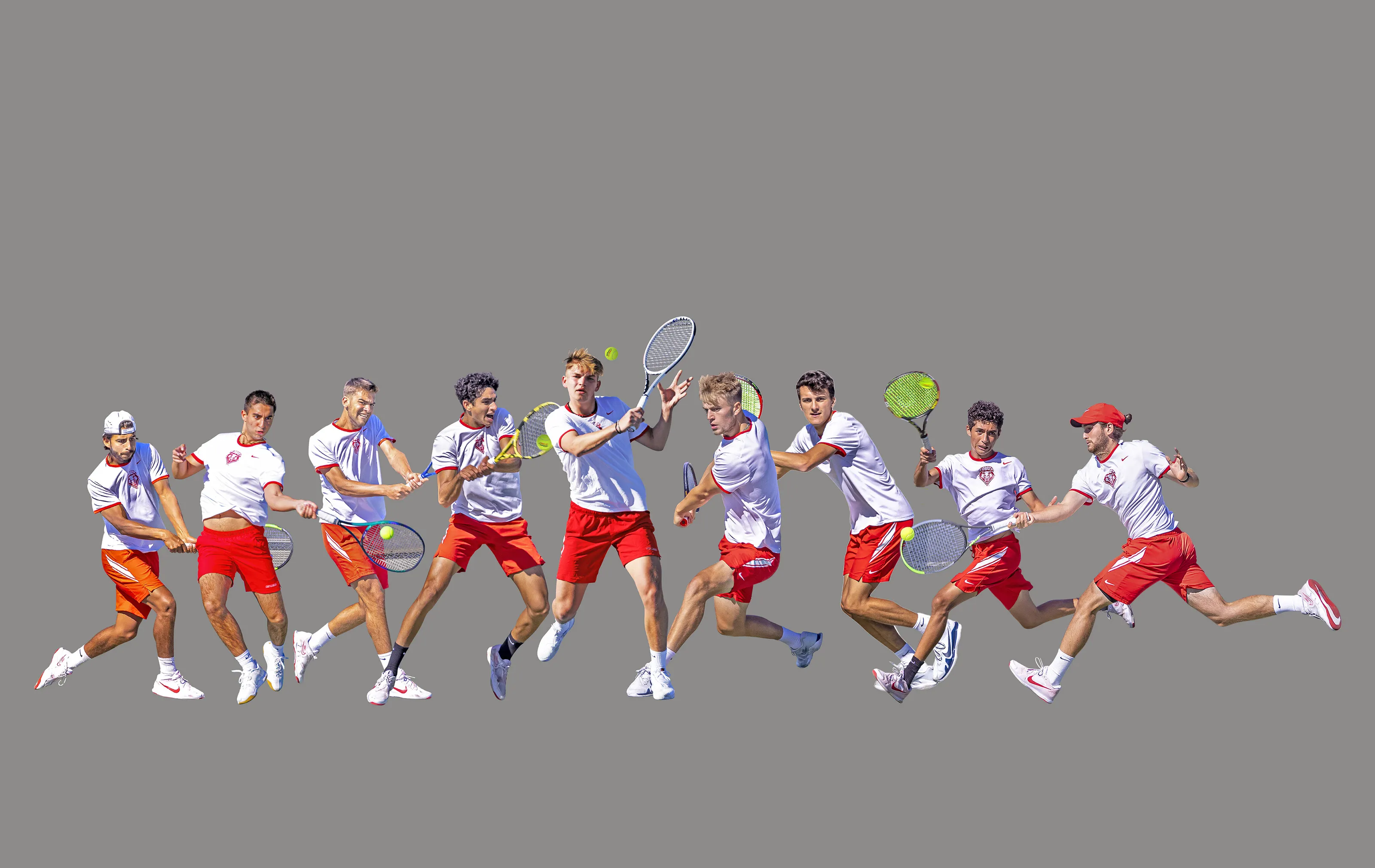 men tennis action