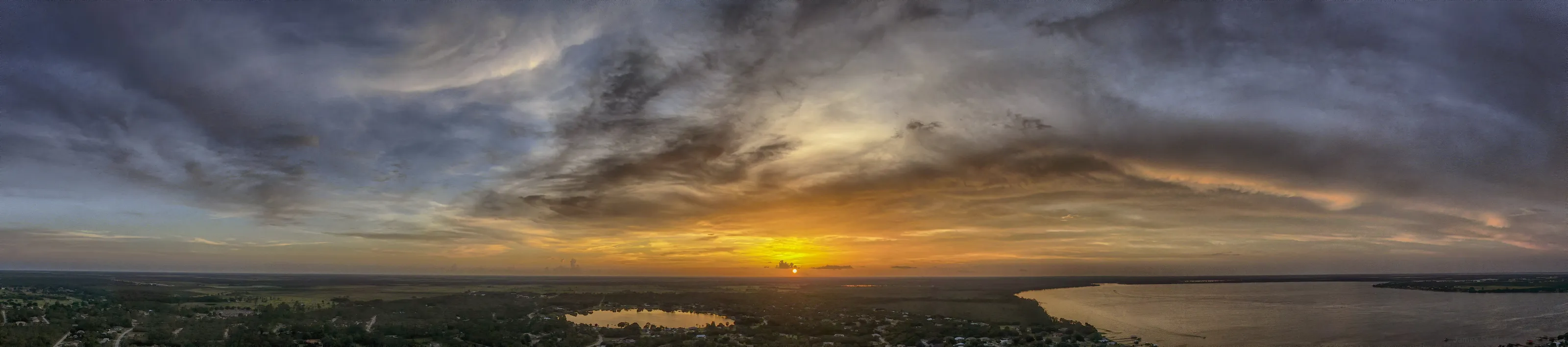 Smokey Aerial Sunset
