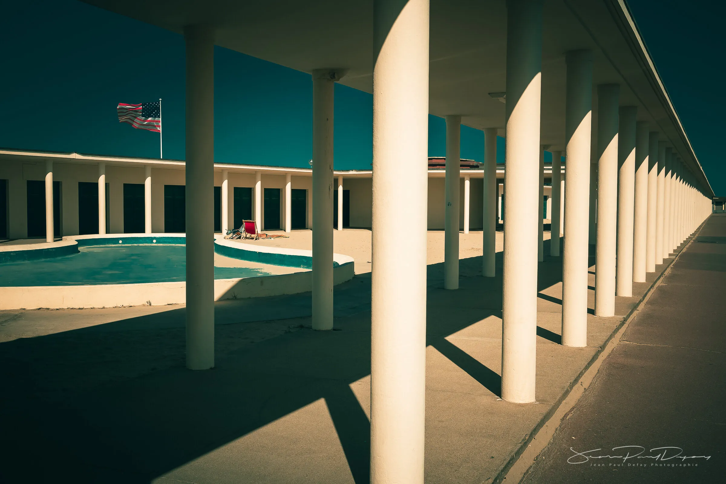 American mood in Deauville, Normandy