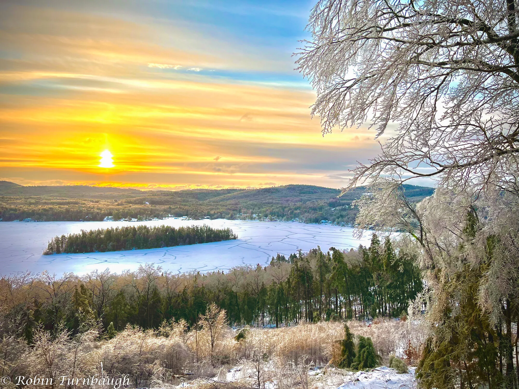 Frozen Lake in New England