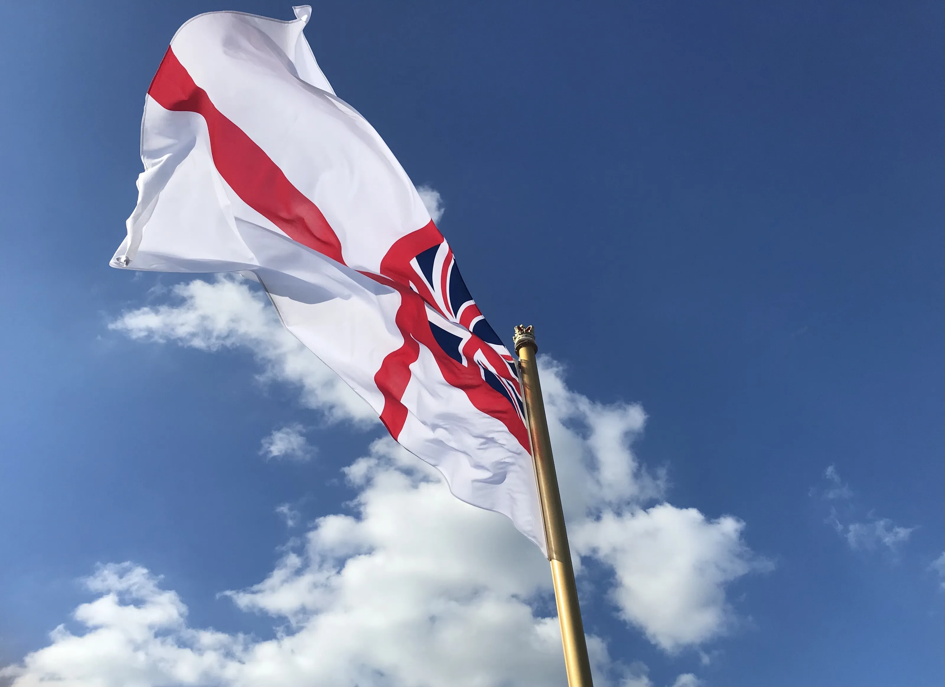 Naval flag on warship
