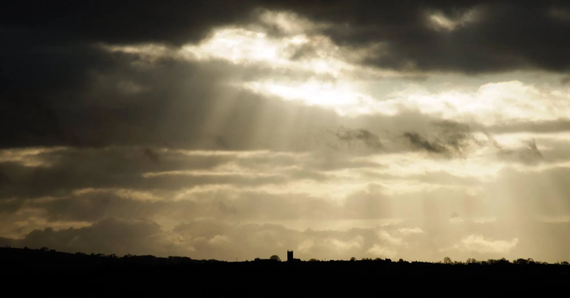 Light on winter hill