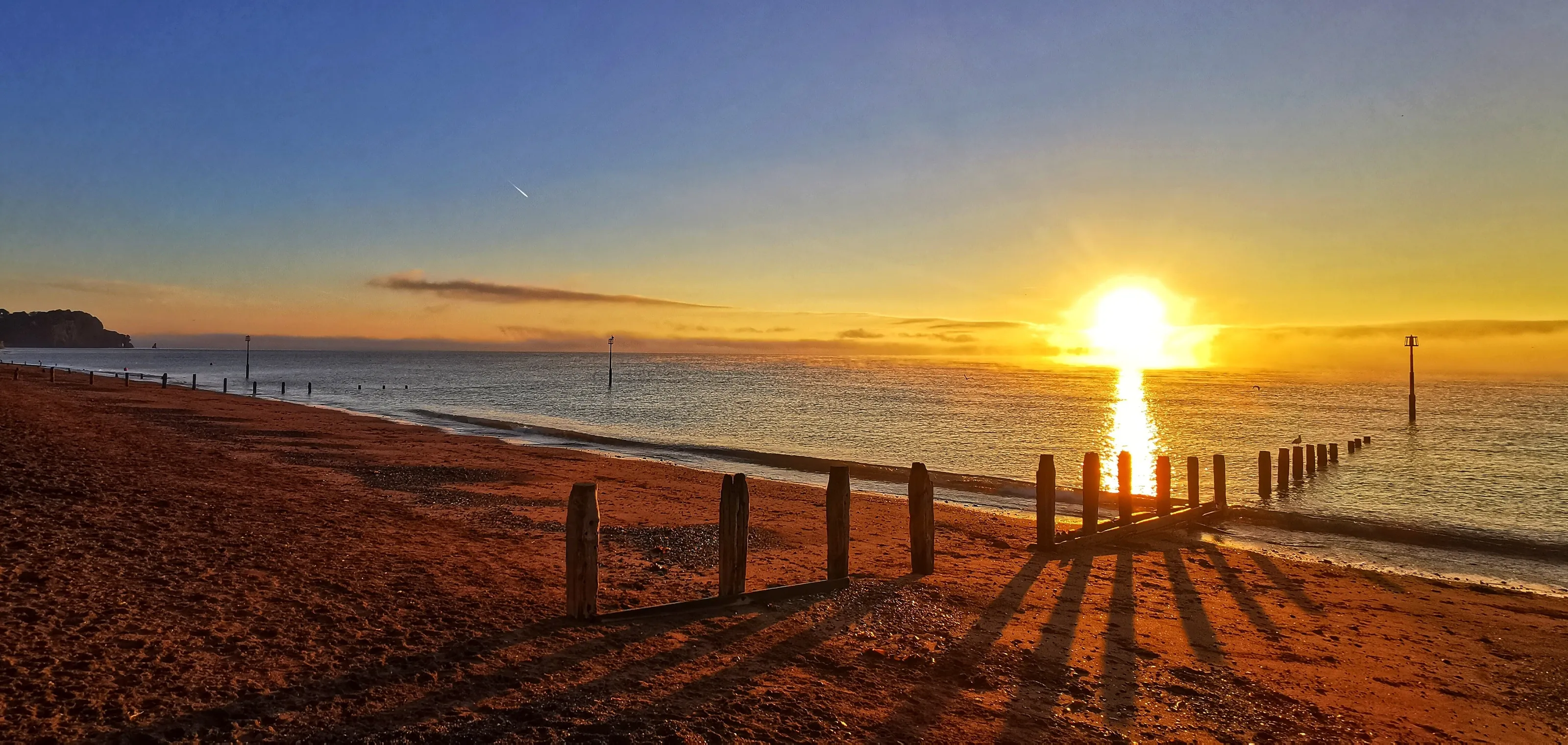Teignmouth beach morning sunrise