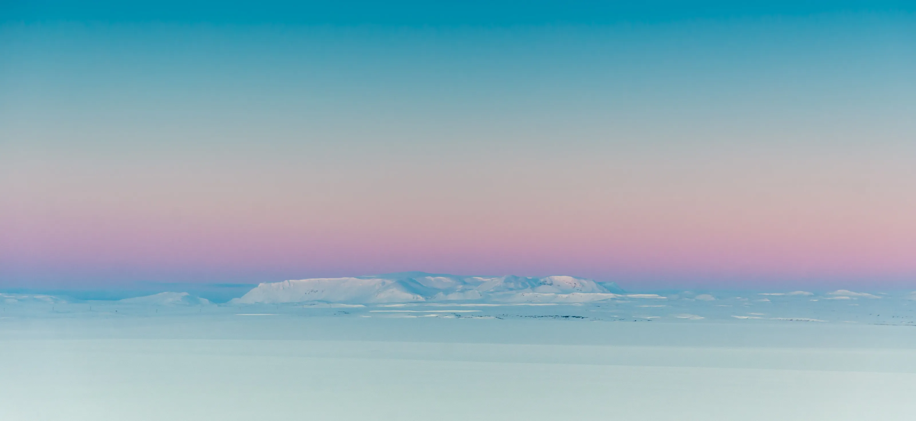 Last winter light in Myvatn, Iceland