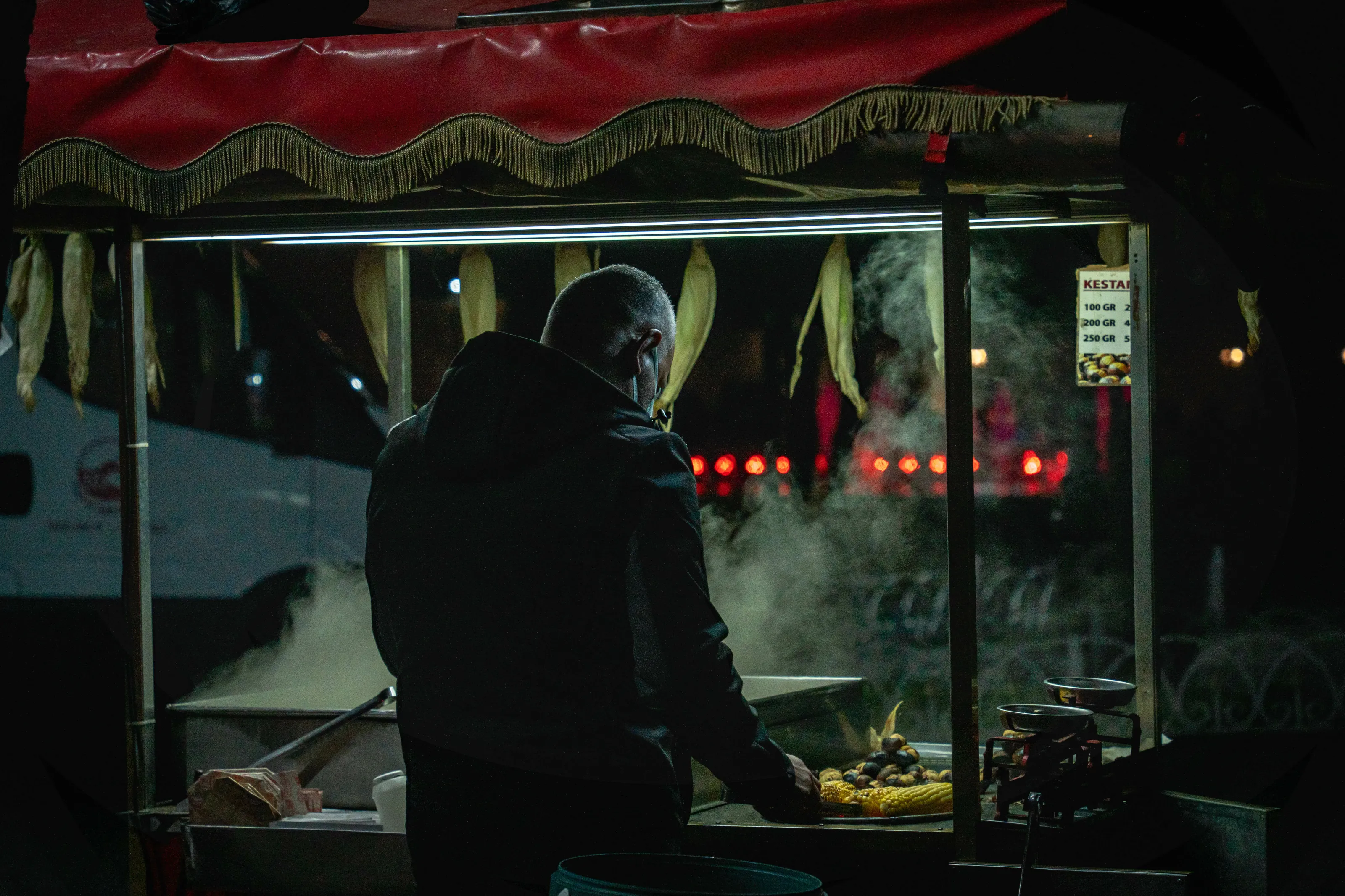 Corn seller, Istanbul, Turkey