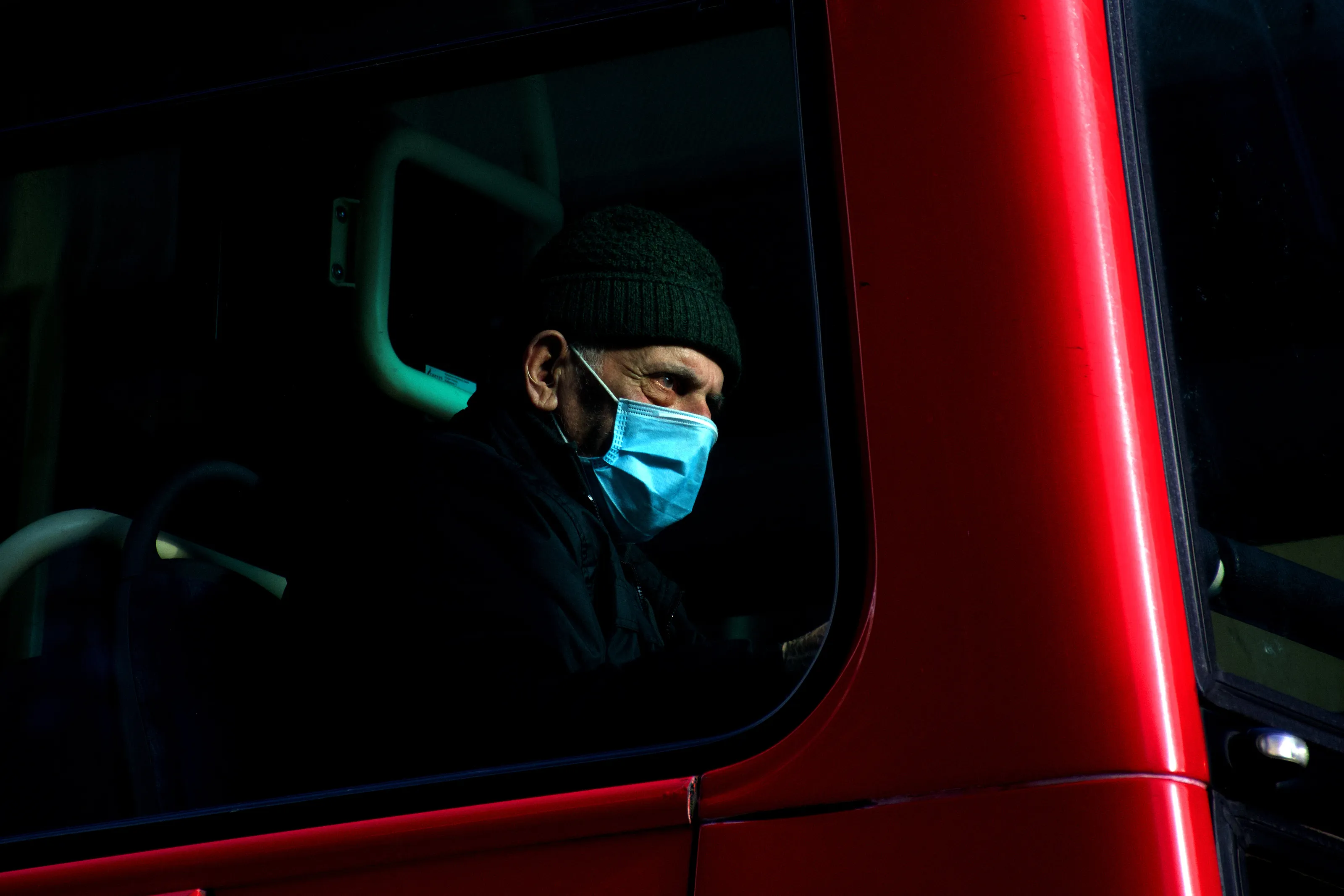 man on bus