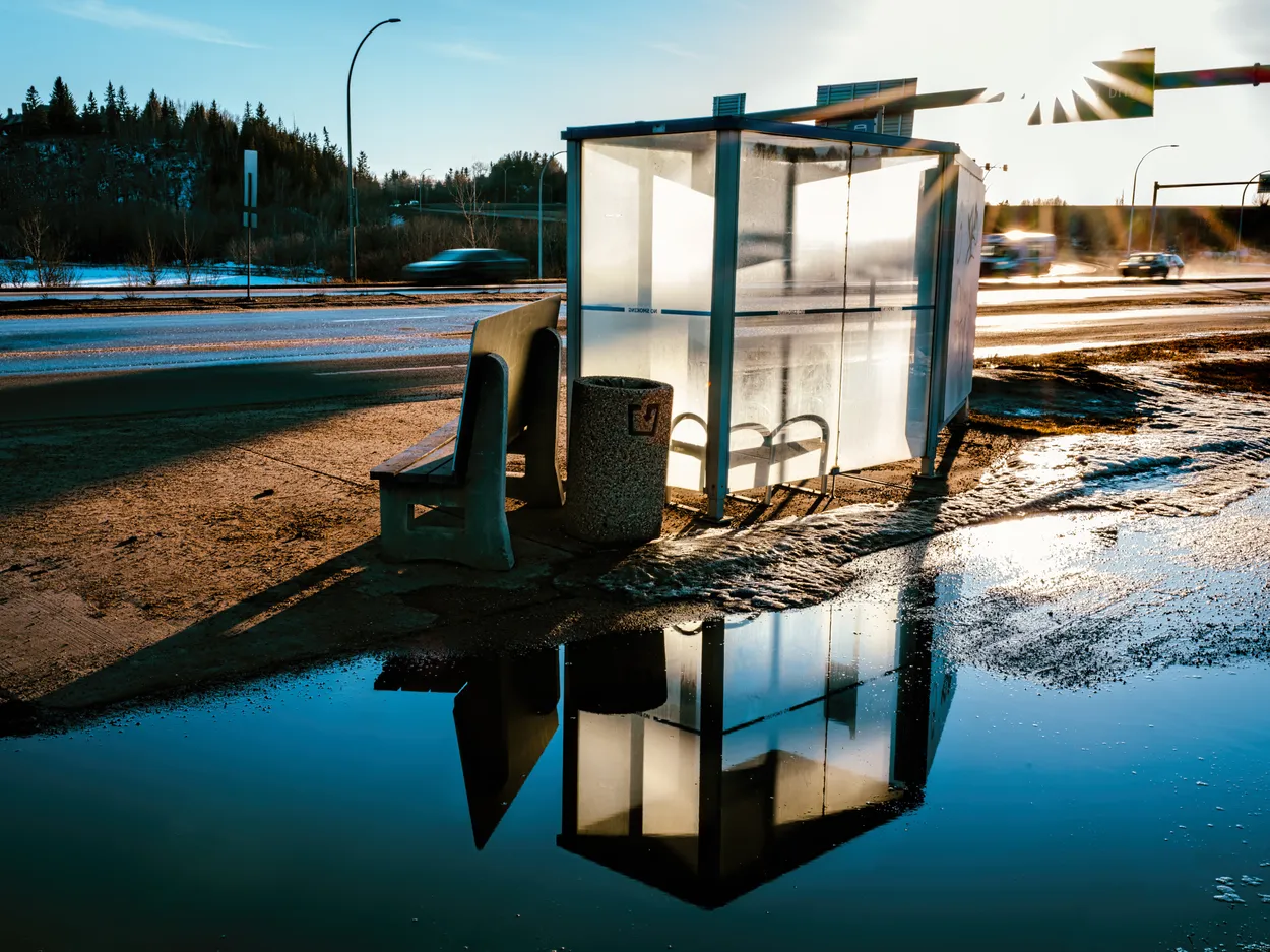 Bus Station Puddle