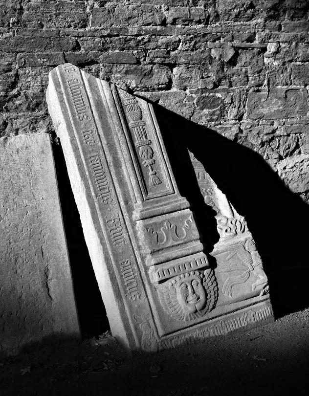 Broken Tombstone at Villiers Abbey