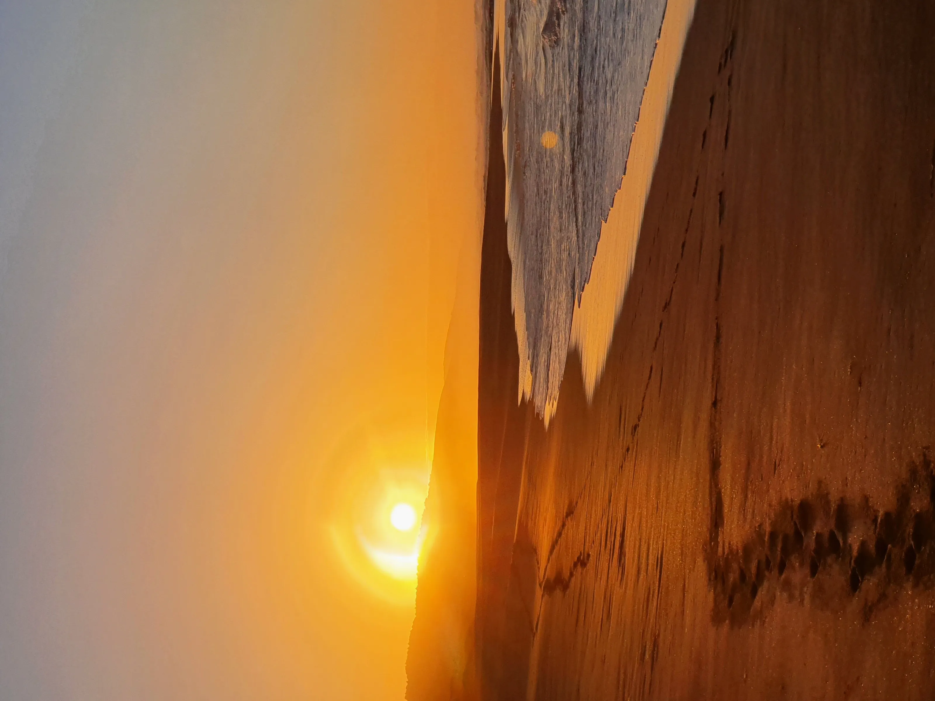 Sunrise along the beach