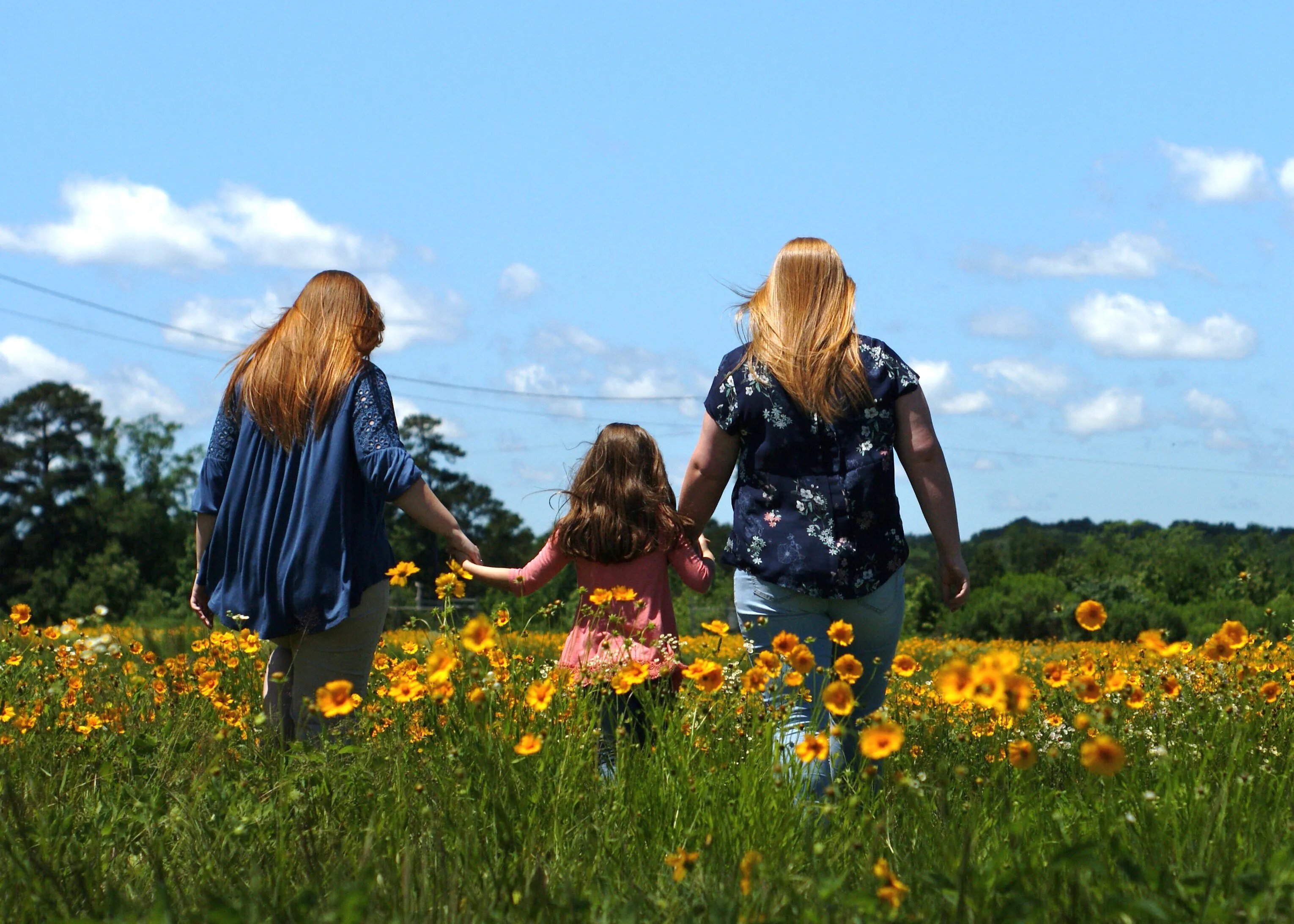 Cousins in flowers