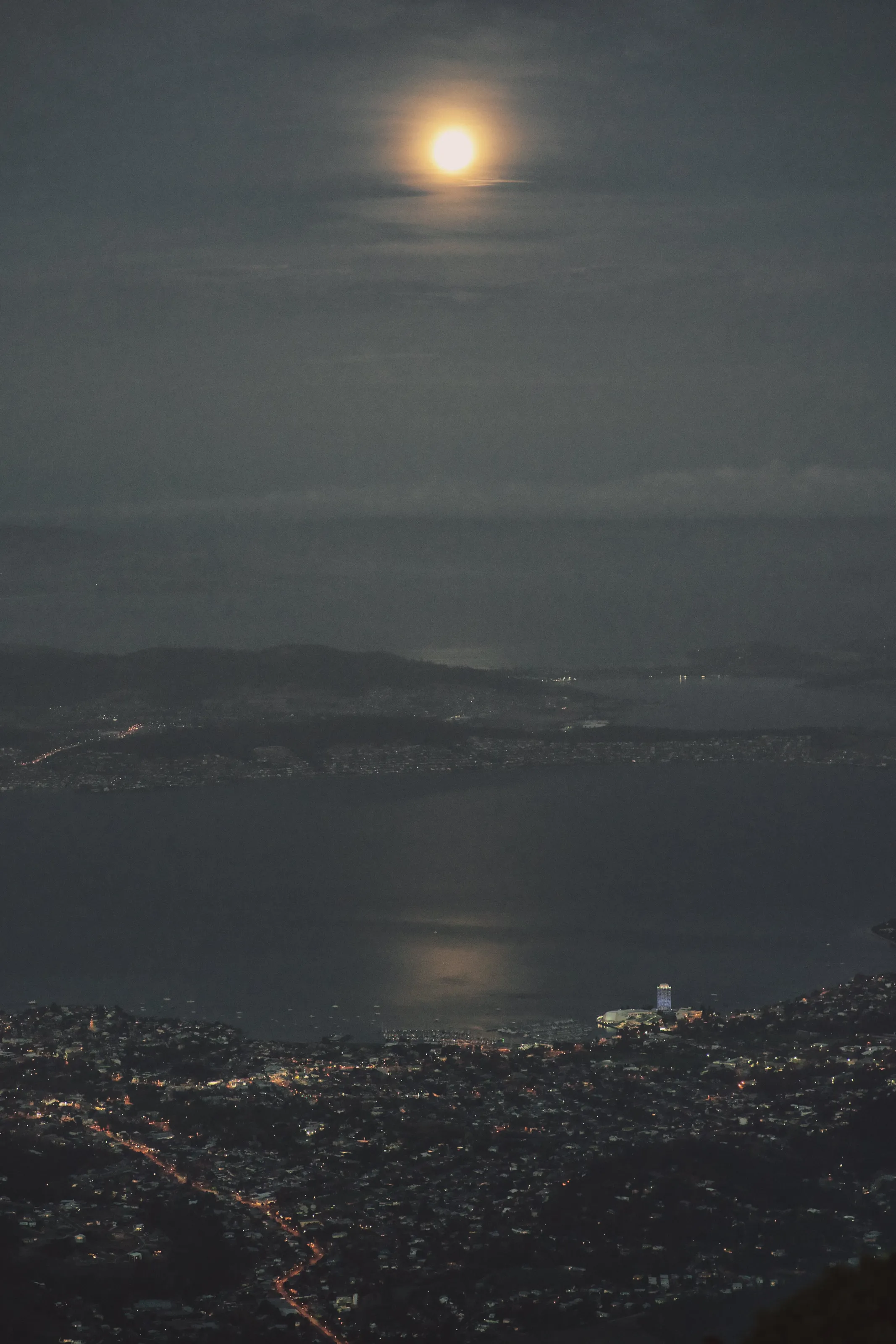 Hobart under the Moon