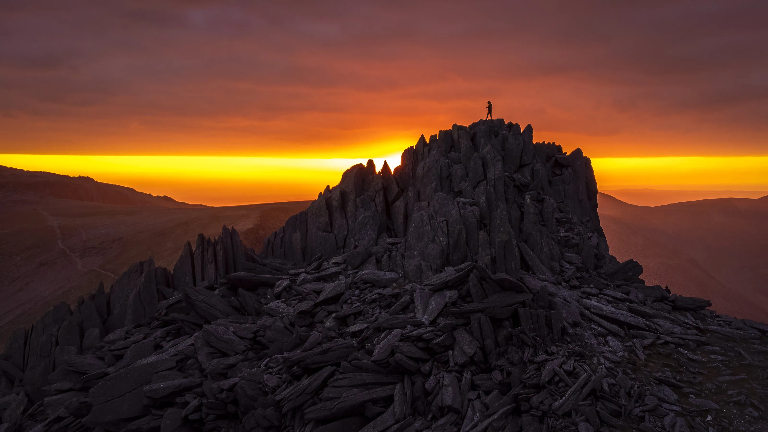 King of the 'Castell y Gwynt' at sunset