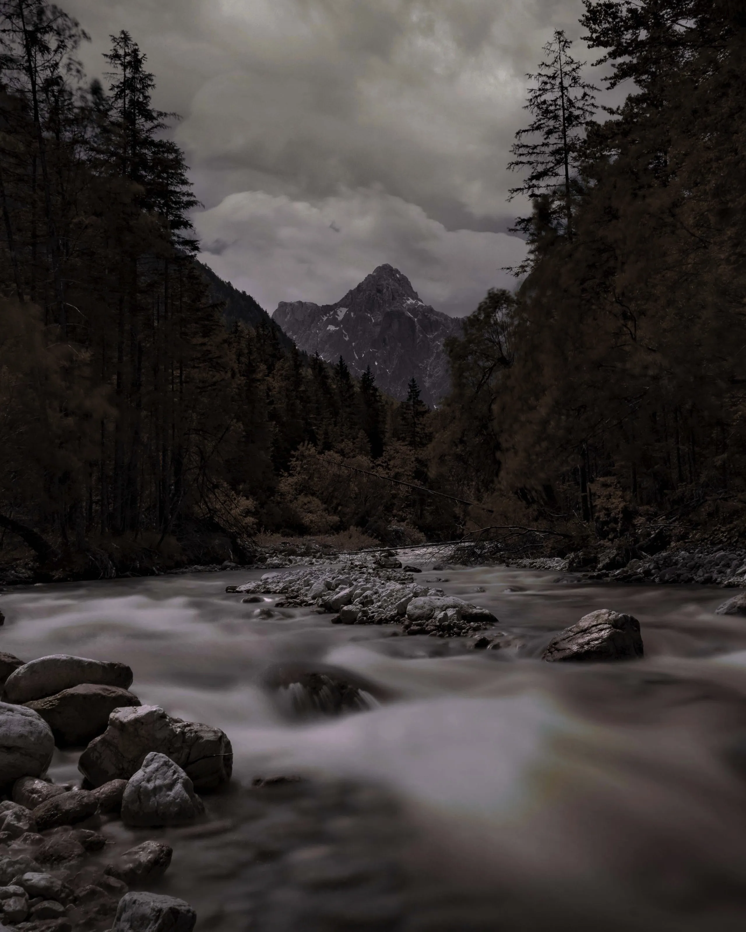 river before storm