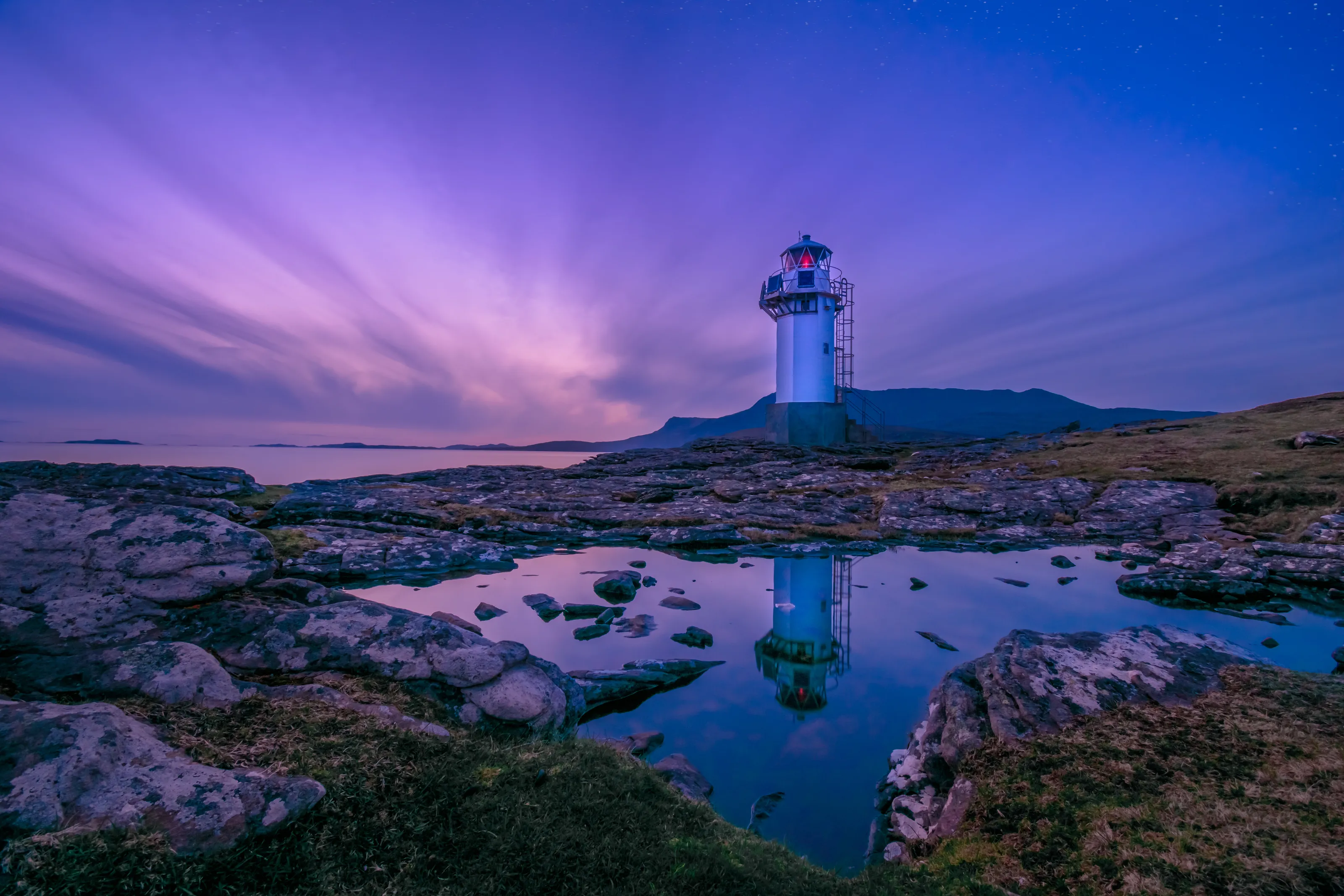 Rhue Lighthouse in the blue hour