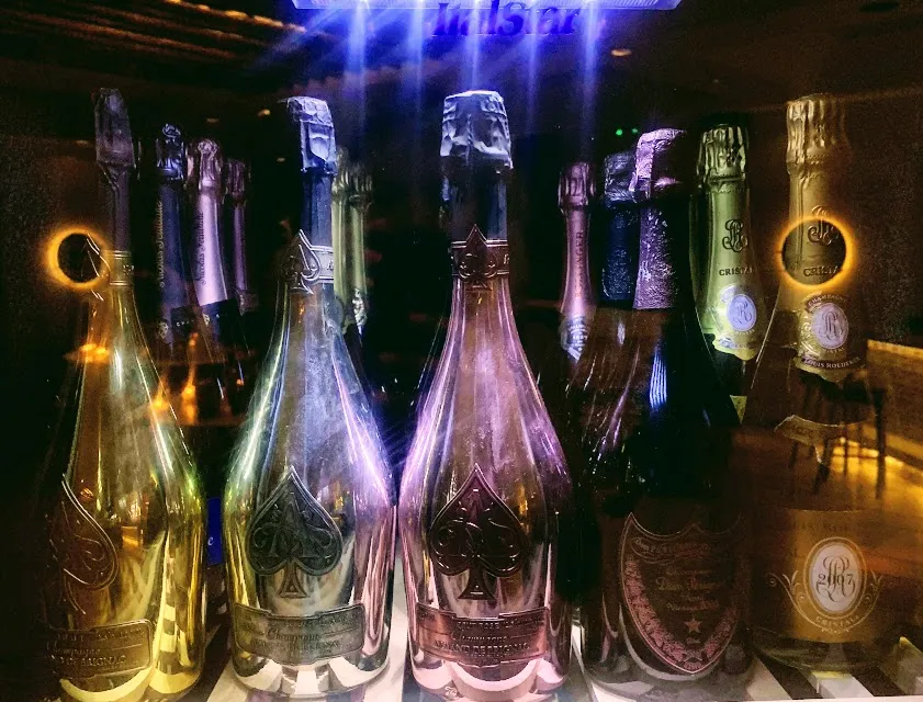 Champagne under the lights