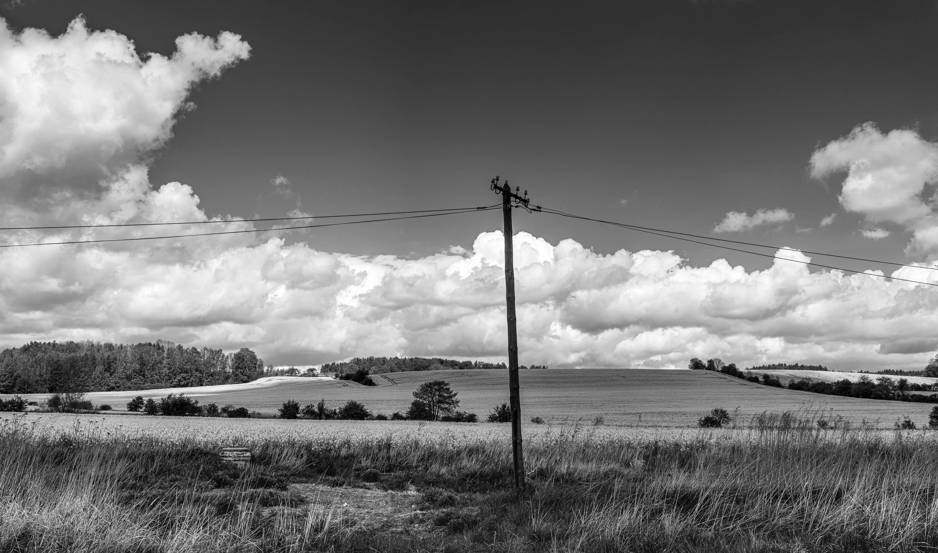 Landscape with wires