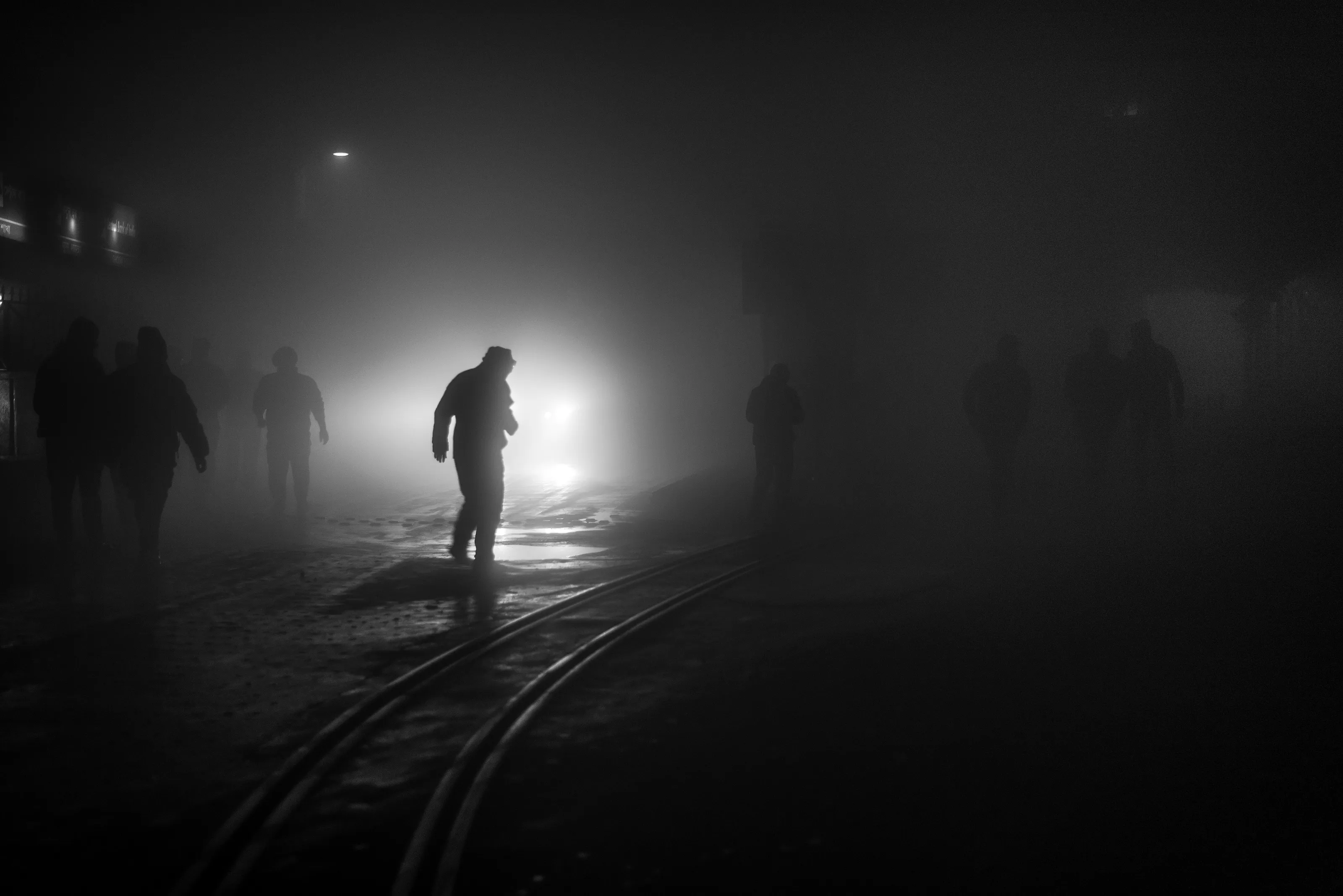 Foggy evening at Ghoom Railway Station