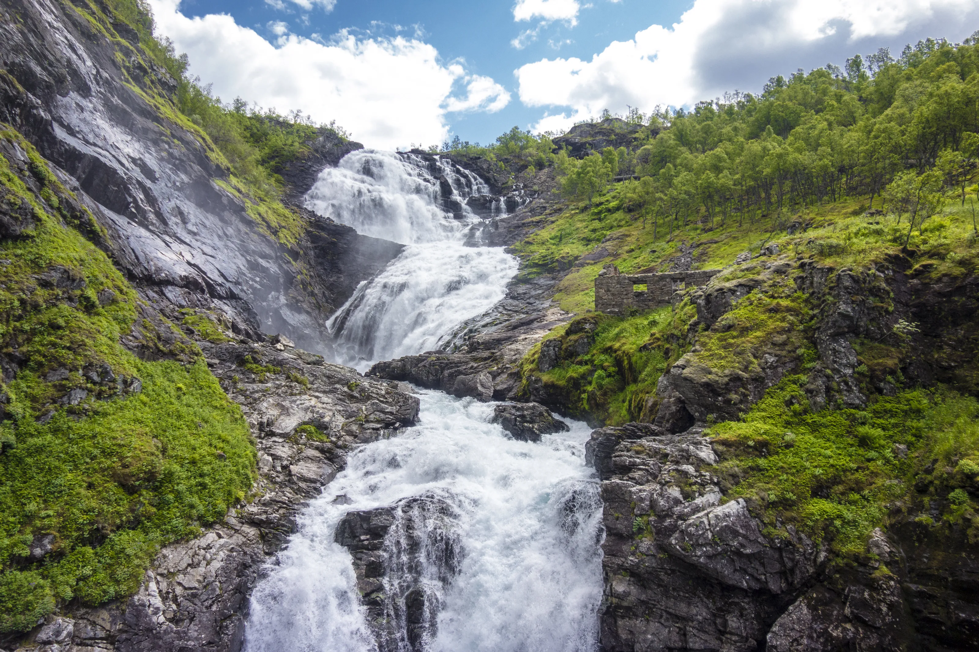 Kjosfossen Waterfall on Flam Railway