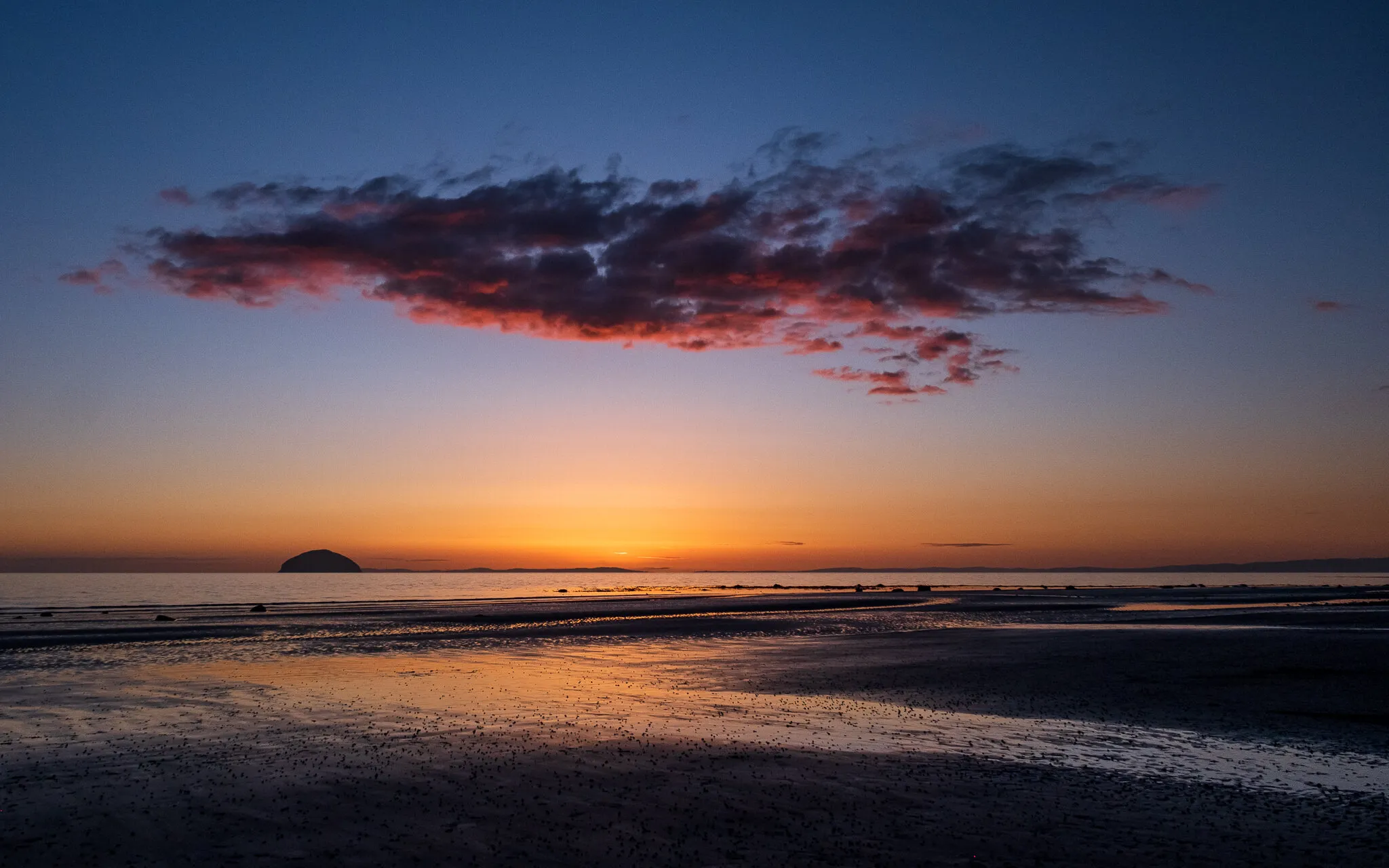 Sunset at Girvan - Ailsa Craig