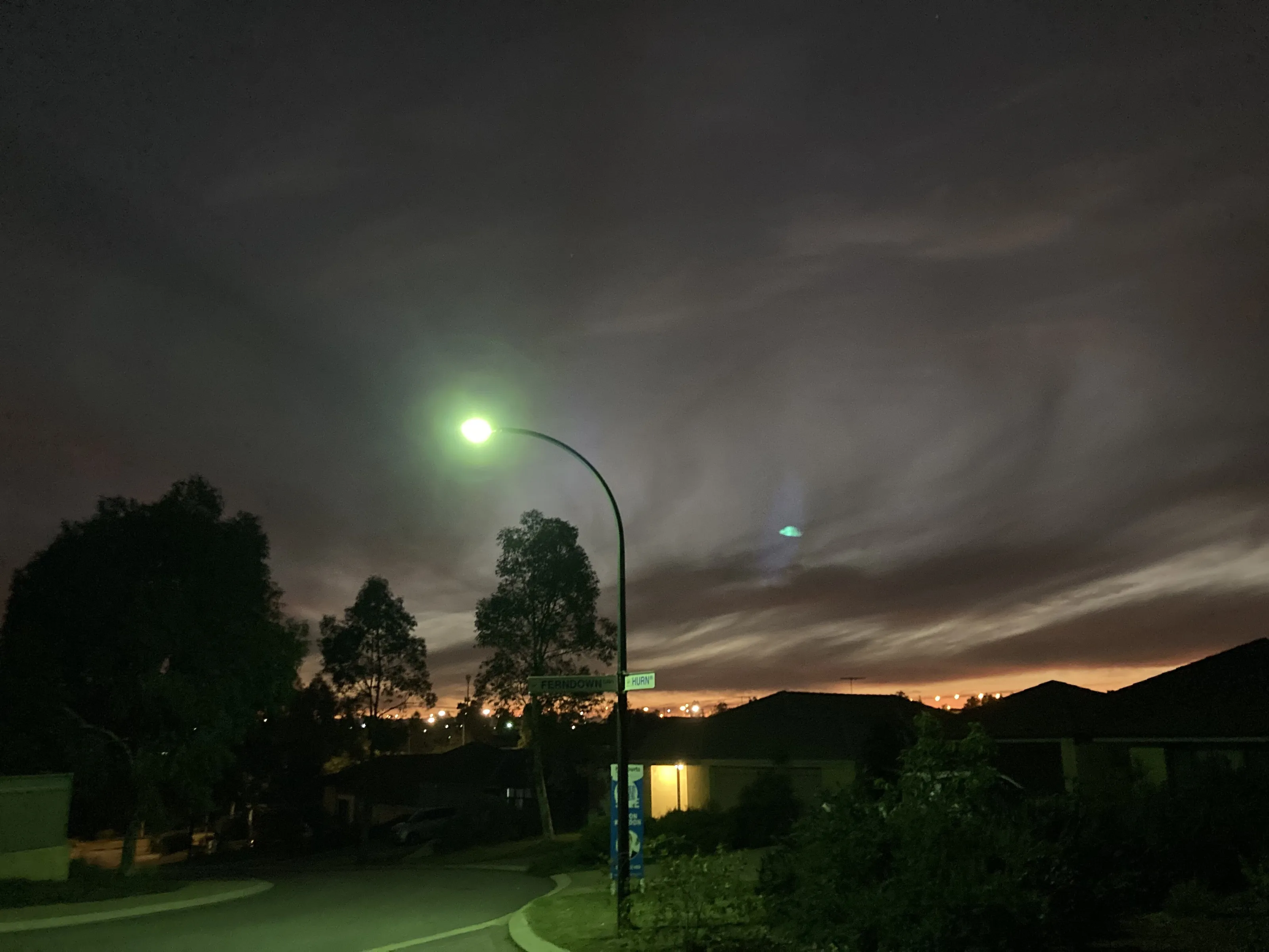 Suburban Night Lights and Orb