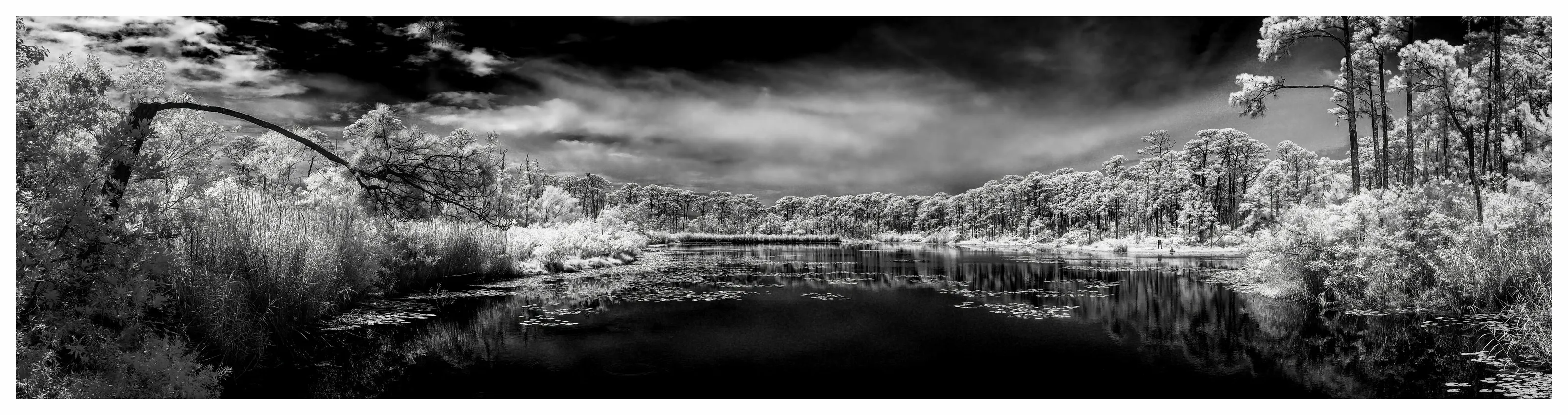Infrared B&W Mystery Lake Panorama 6 images 6.5.22