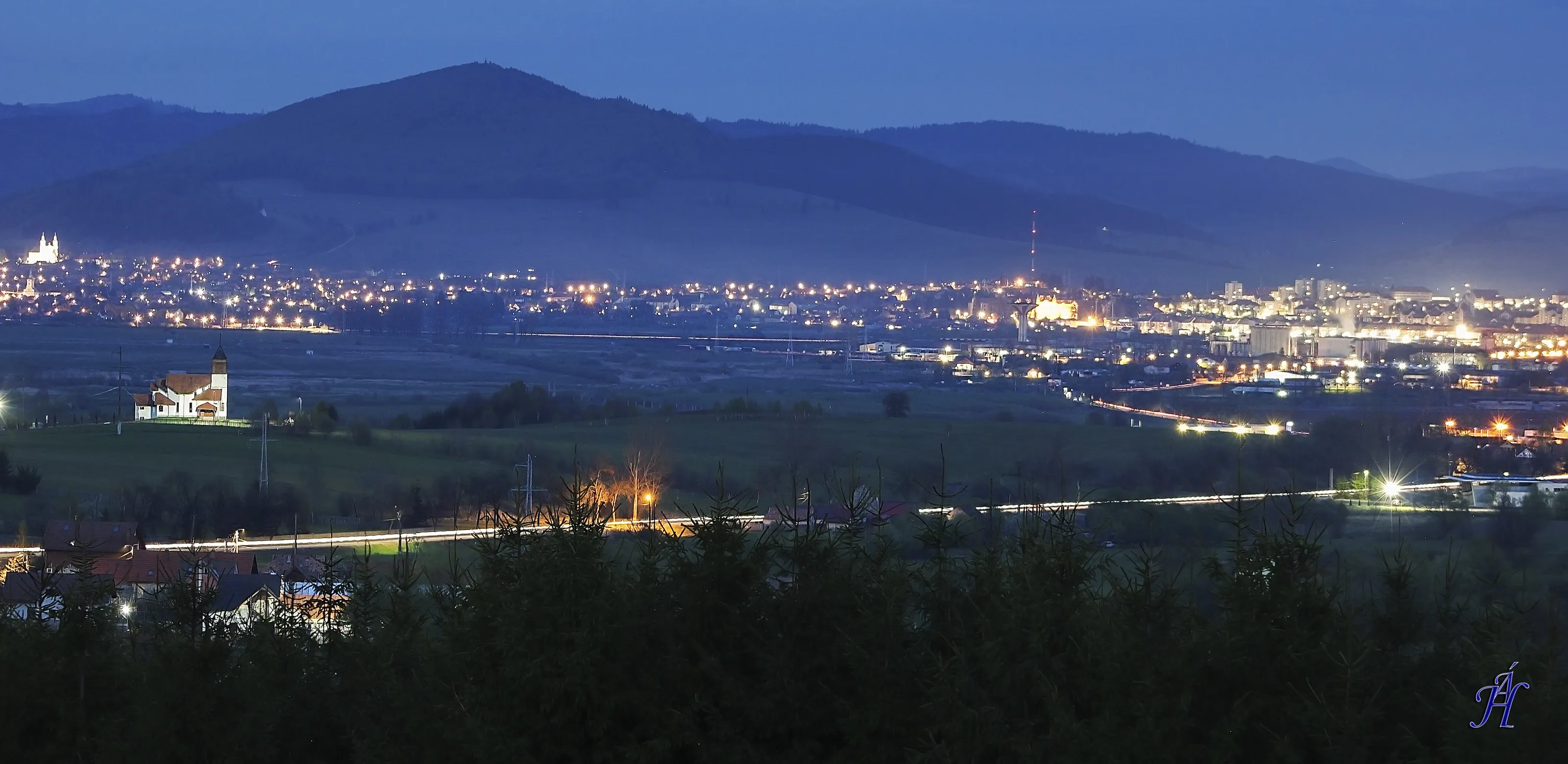 The lights of Miercurea Ciuc