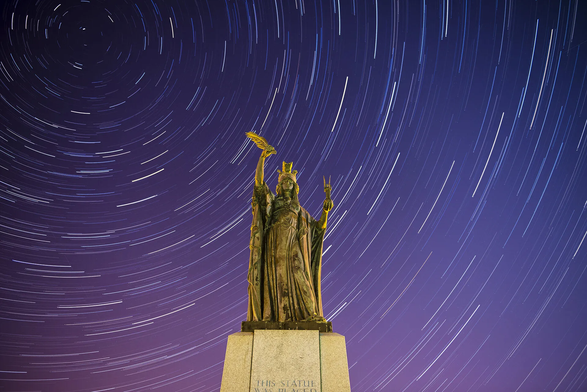 Troon War Memorial - Startrails