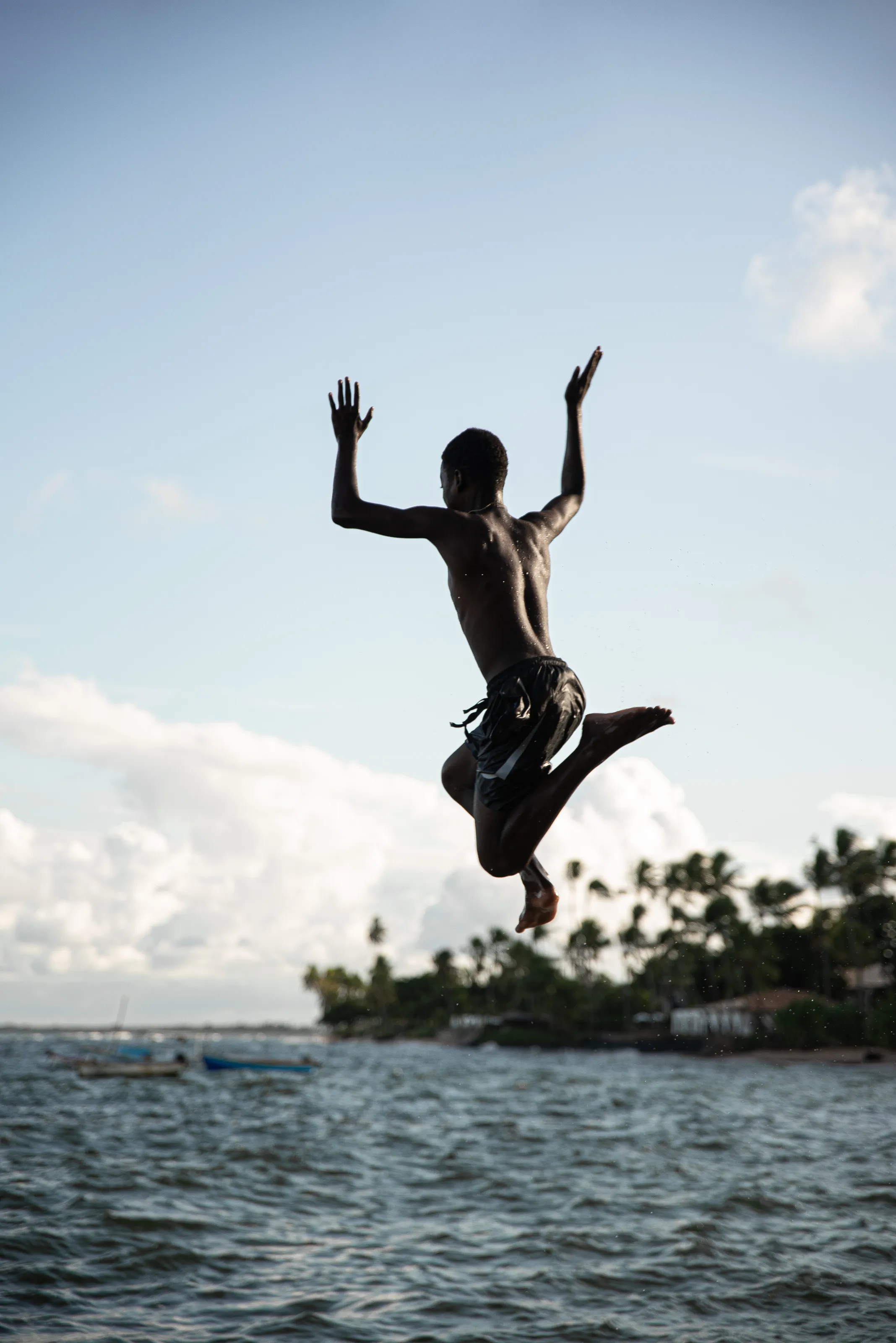 Jumping in the sea