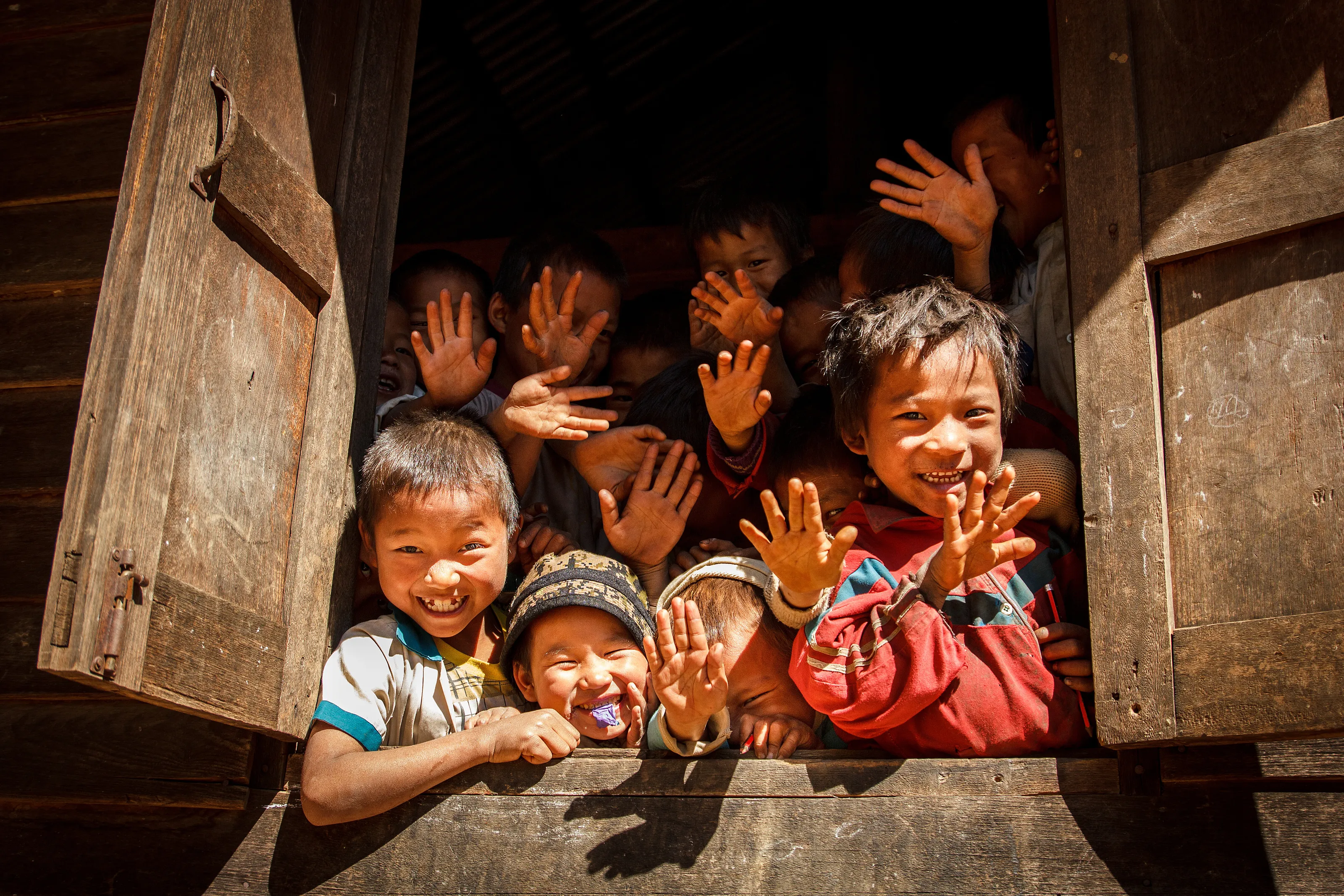Chin village school kids