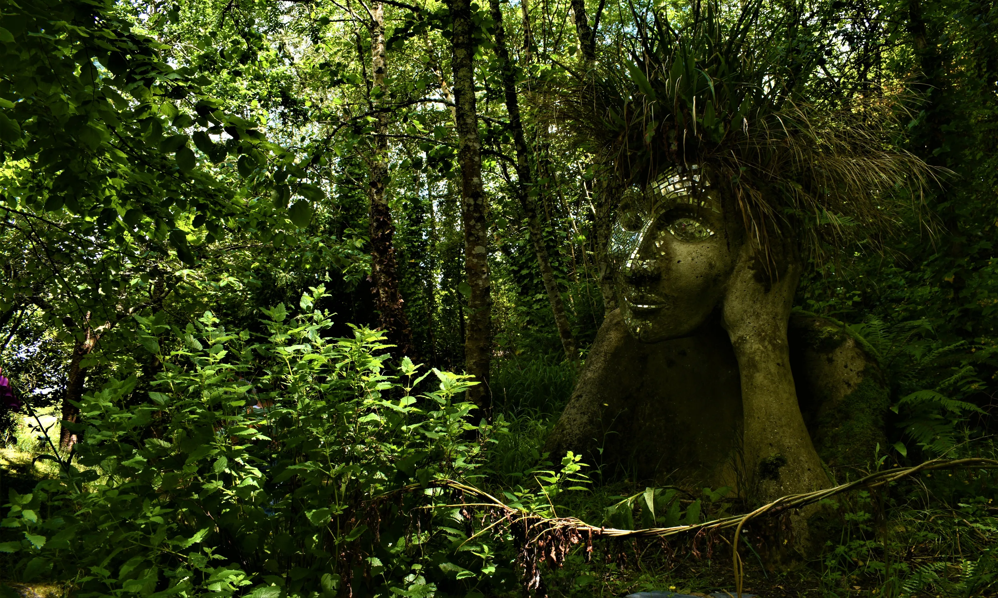 Tribal Sculpture in the Forest