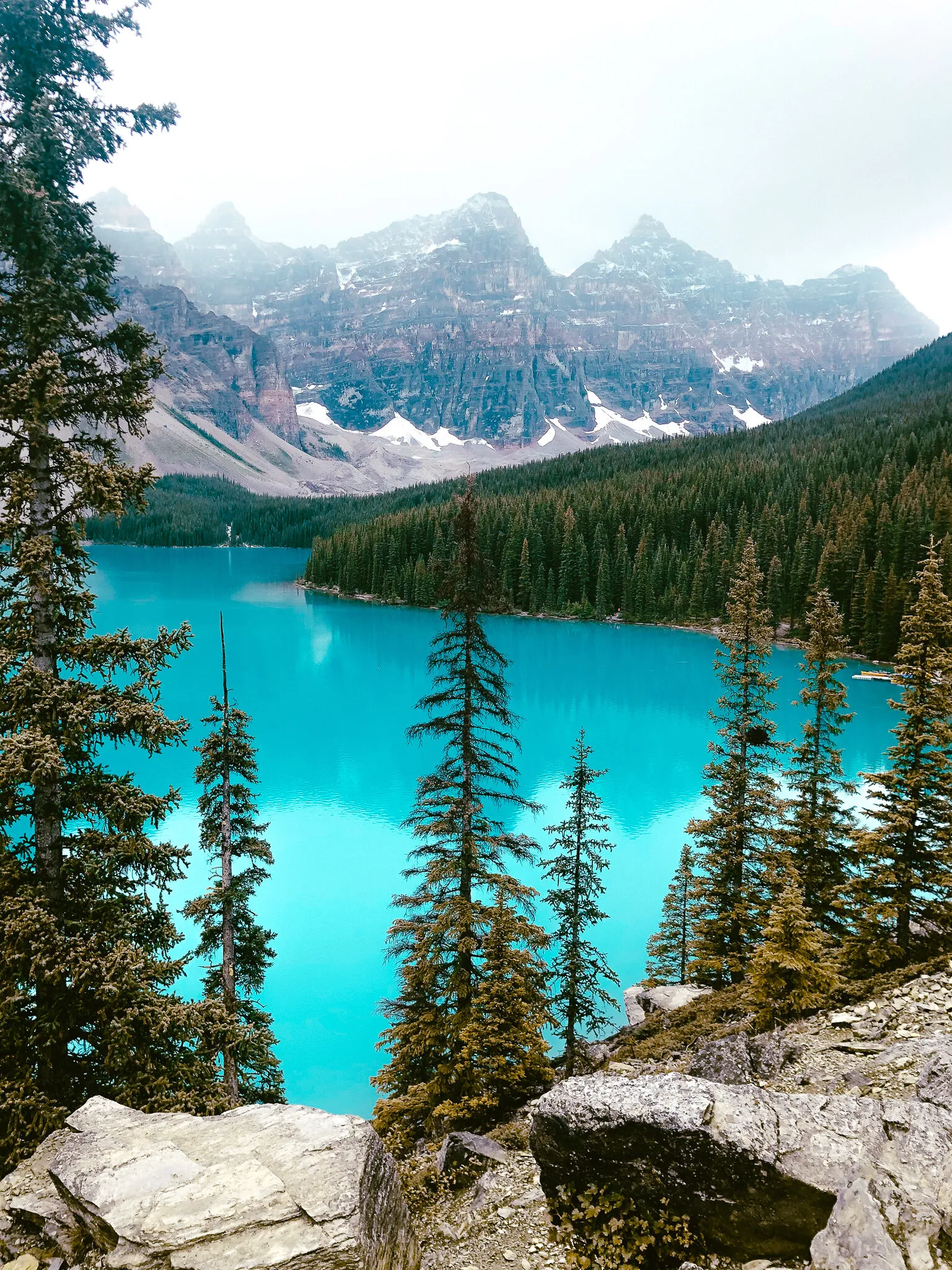 Banff, Calgary, Canada, "Bucket Shot" of the Winter Rockies