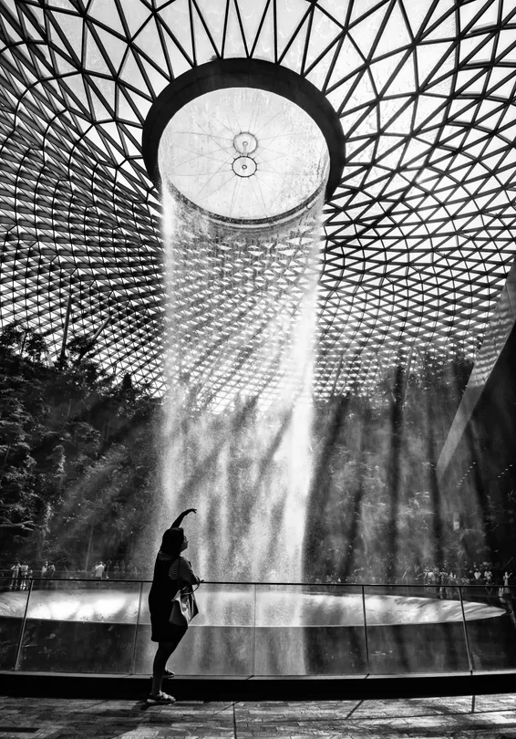 Tallest Indoor Waterfall In a Roofed Forest