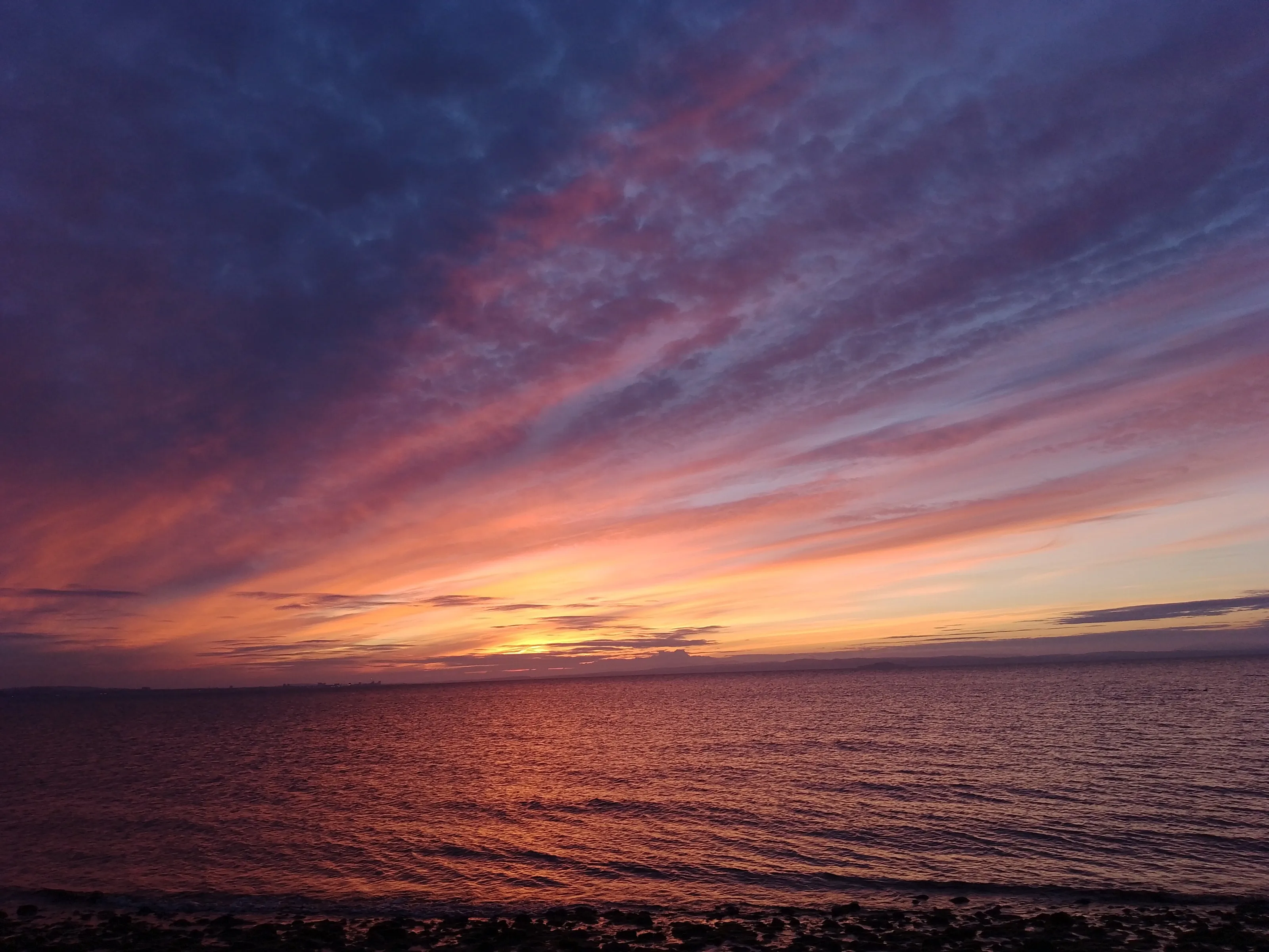 Port Seaton Red Sunset