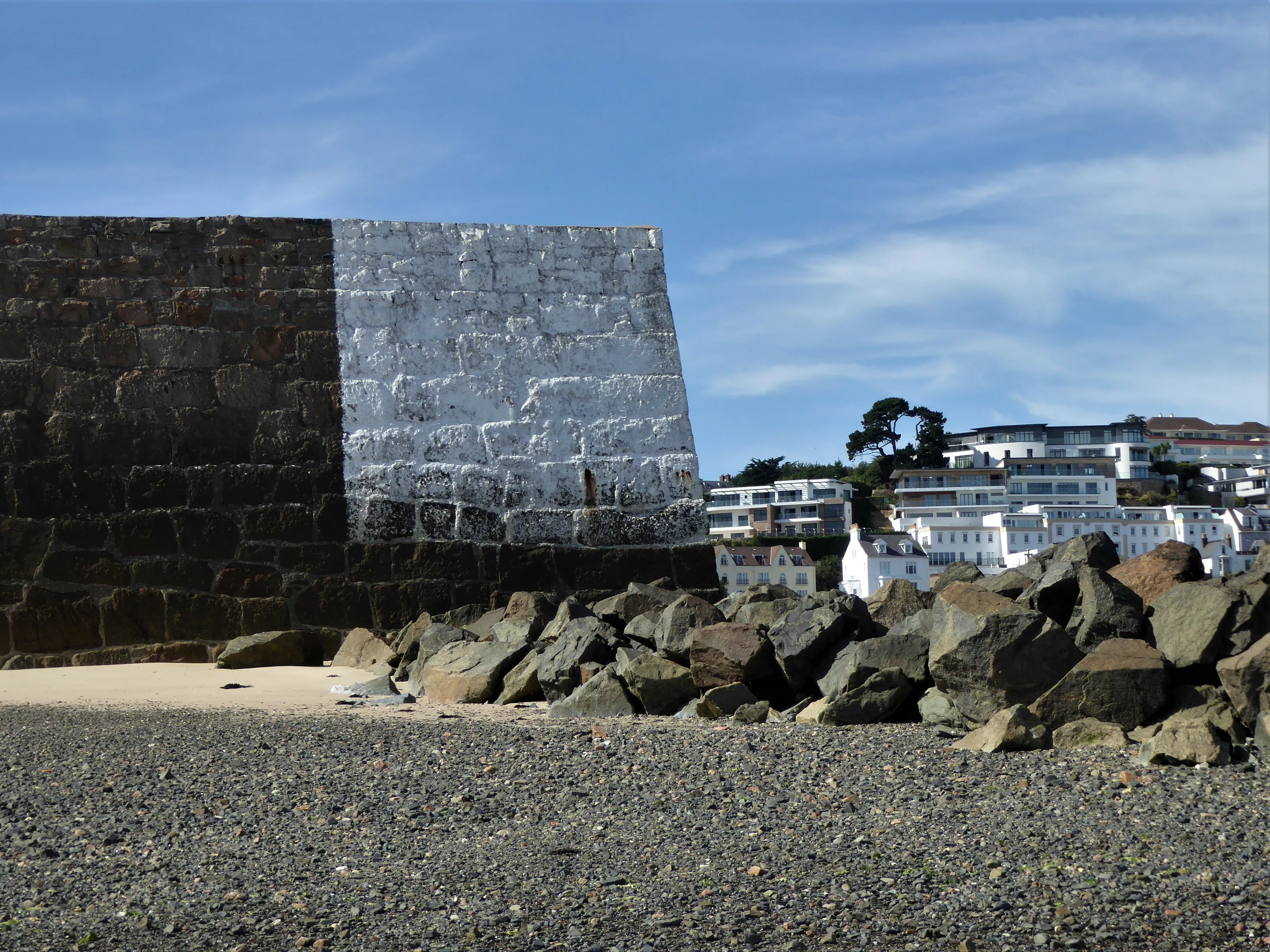 St Aubins Sea defence wall