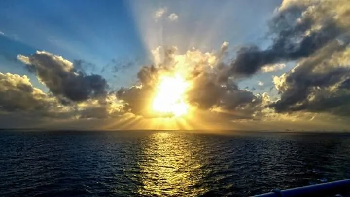 Sunrise over the ocean