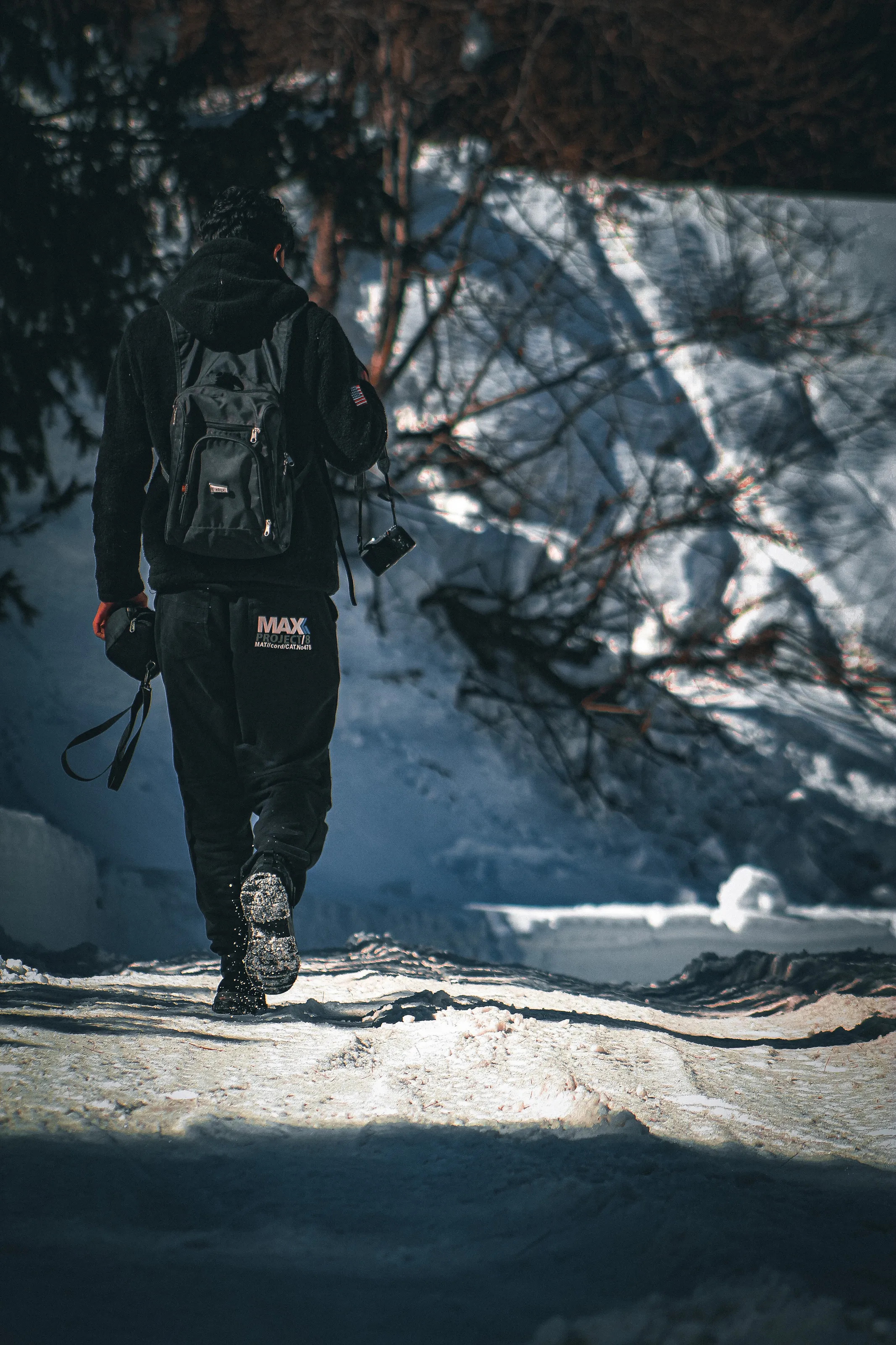 Walking towards destination
