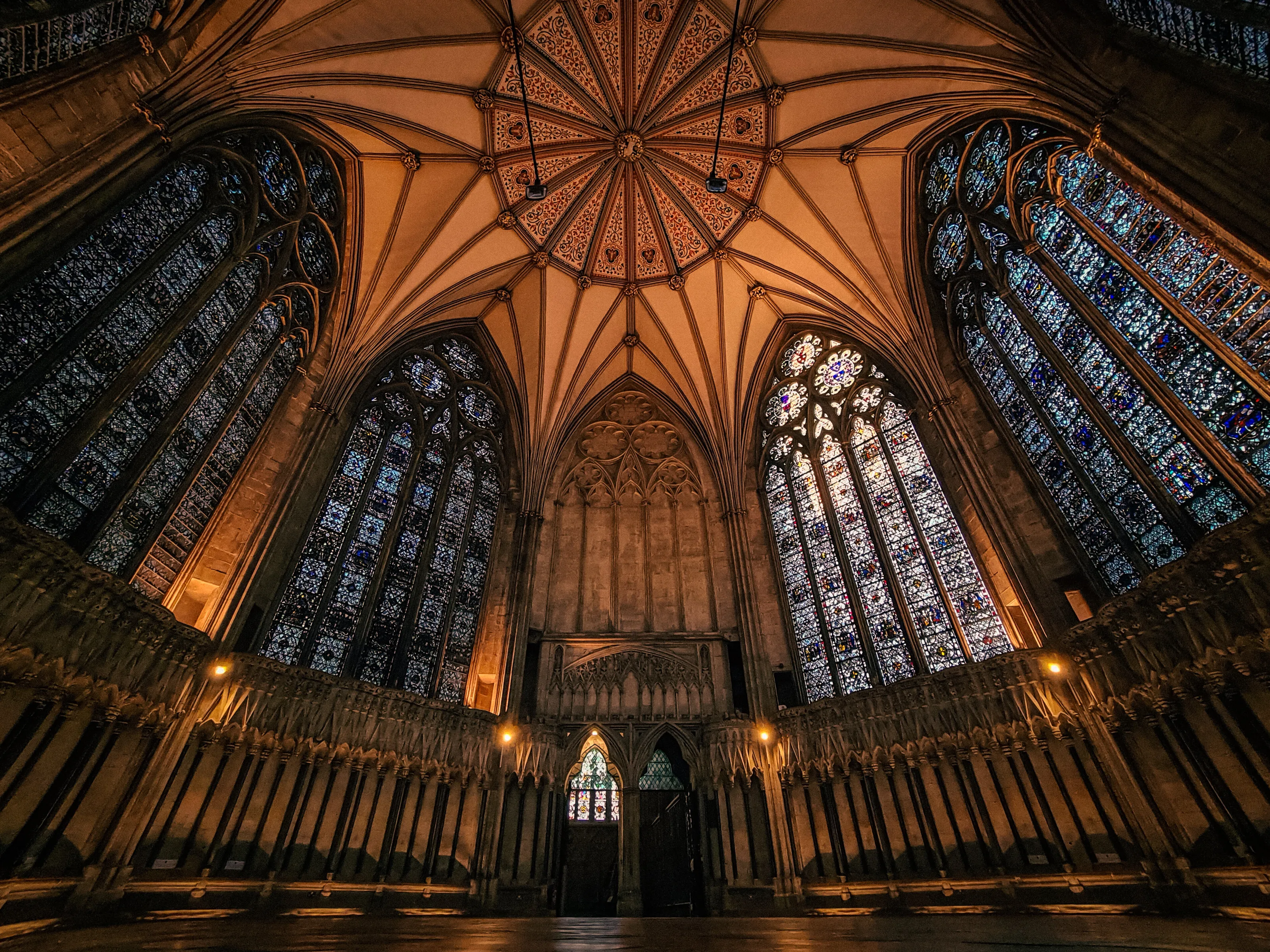York Minster Chapter House at night