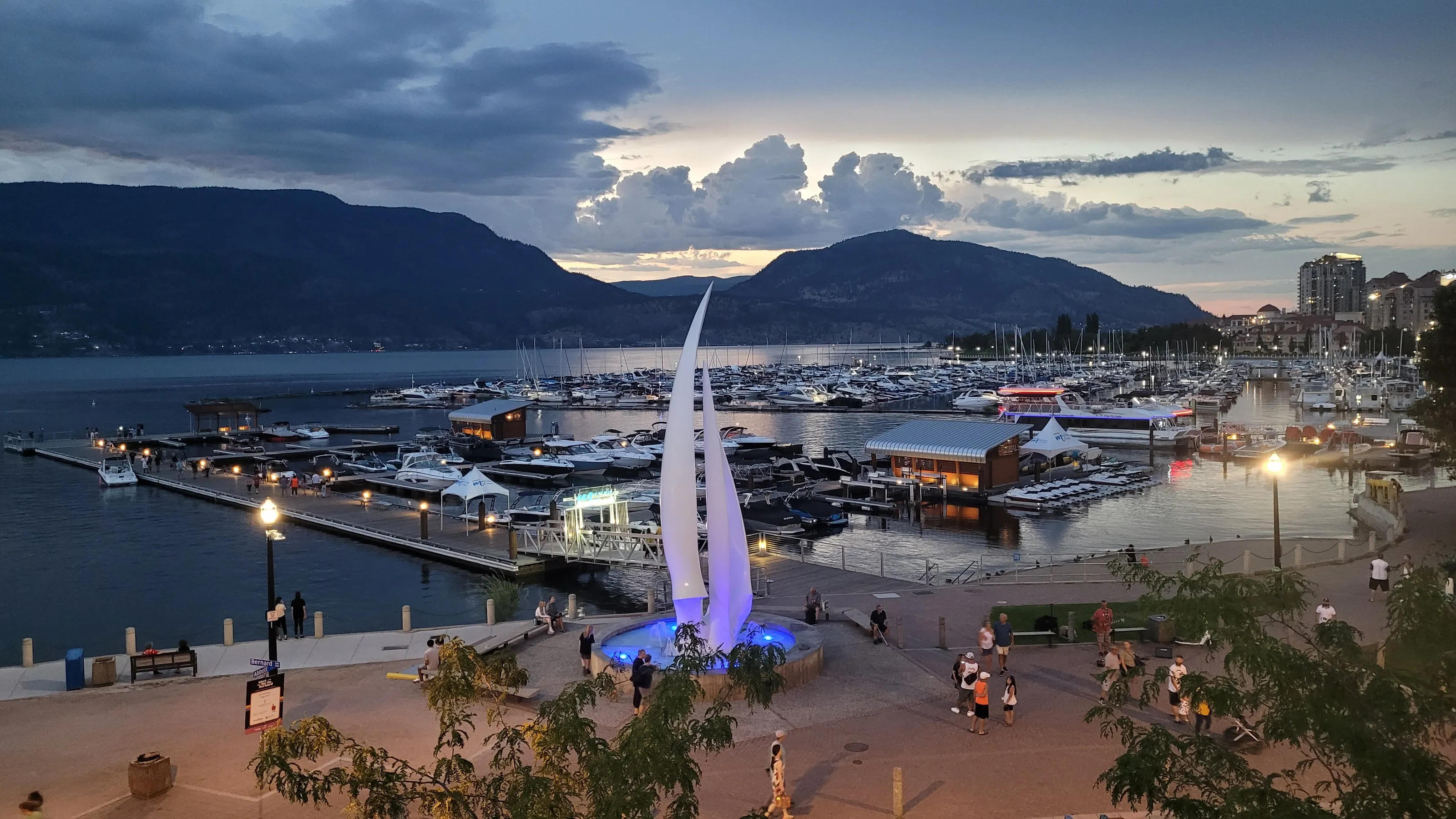 Waterfront Kelowna, Canada at Sunset