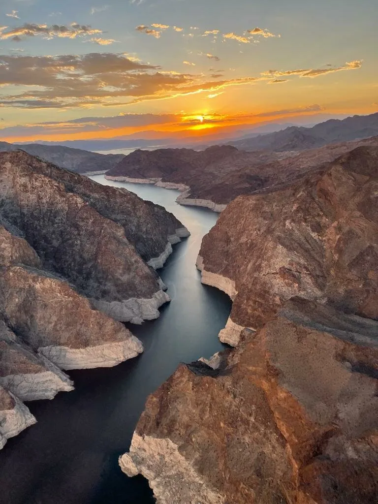 Beauty of Lake Mead with the Kiss of Sunset